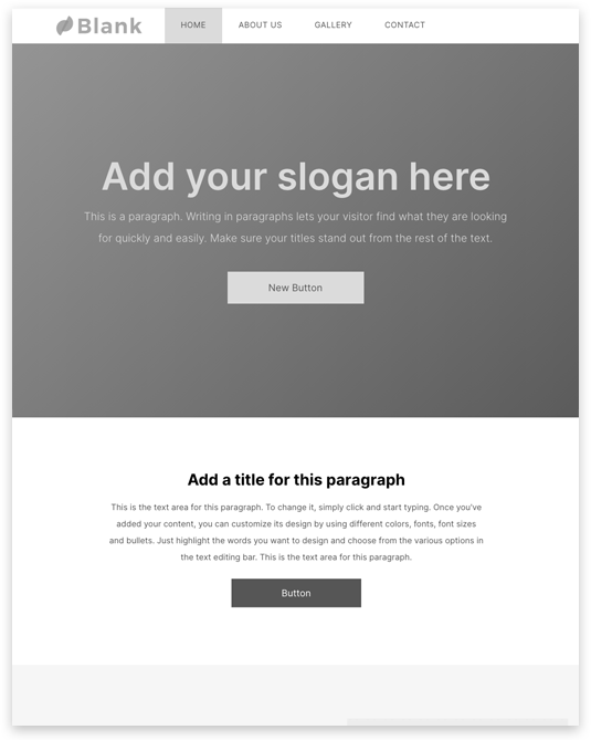 Blank Parallax Website builder Blank Parallax responsive template