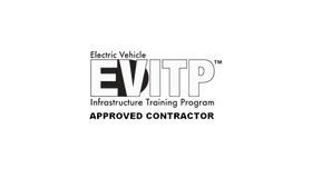 Logo for Electric Vehicle Infrastructure Training Program: EVITP, Approved Contractor.