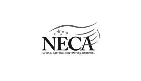 Logo of NECA, the National Electrical Contractors Association, featuring wings and stars.