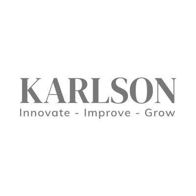 Gray KARLSON logo with