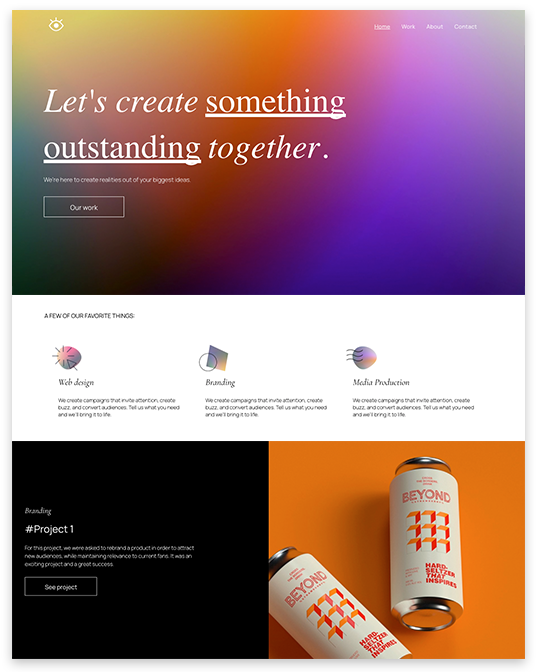Design Agency Website builder Design Agency responsive template