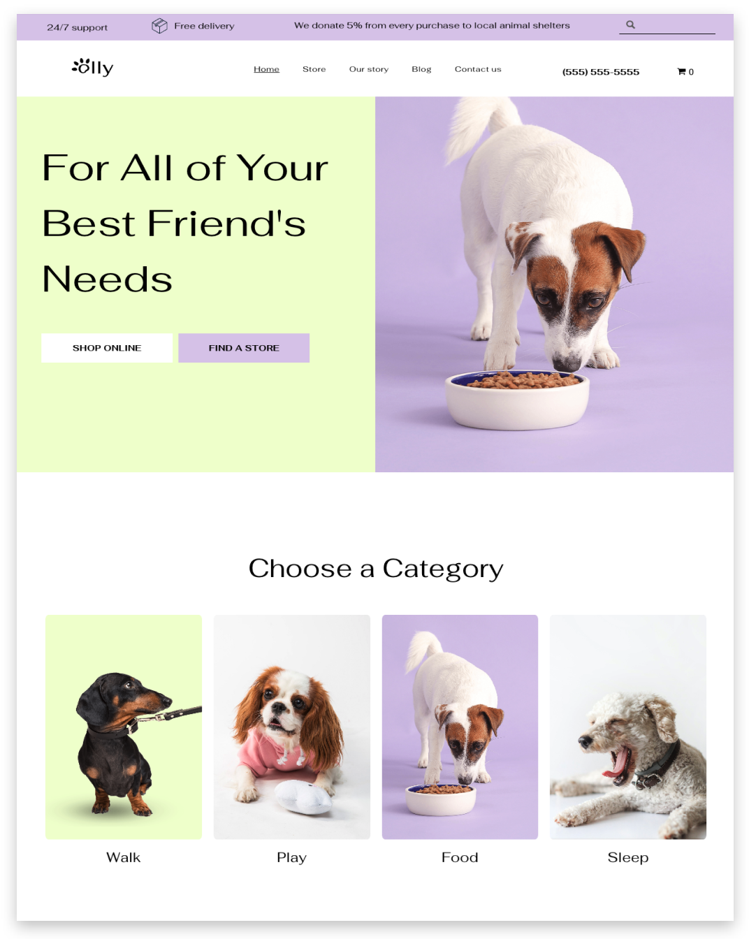 Dog Store Website builder Dog Store responsive template