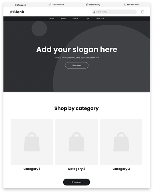 Blank Shop Website builder Blank Shop responsive template