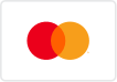 Mastercard logo: red and orange overlapping circles on a white background.