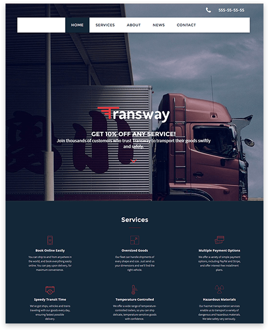 Logistics Template Website builder Logistics Template responsive template