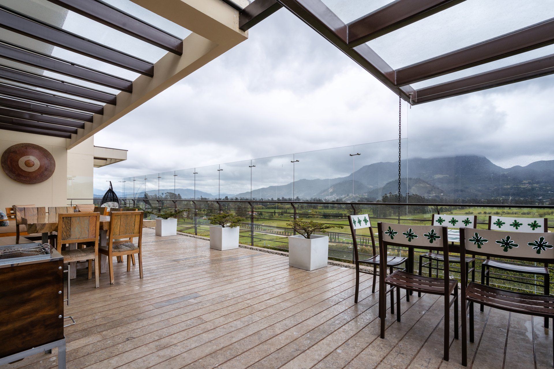 a wooden house deck