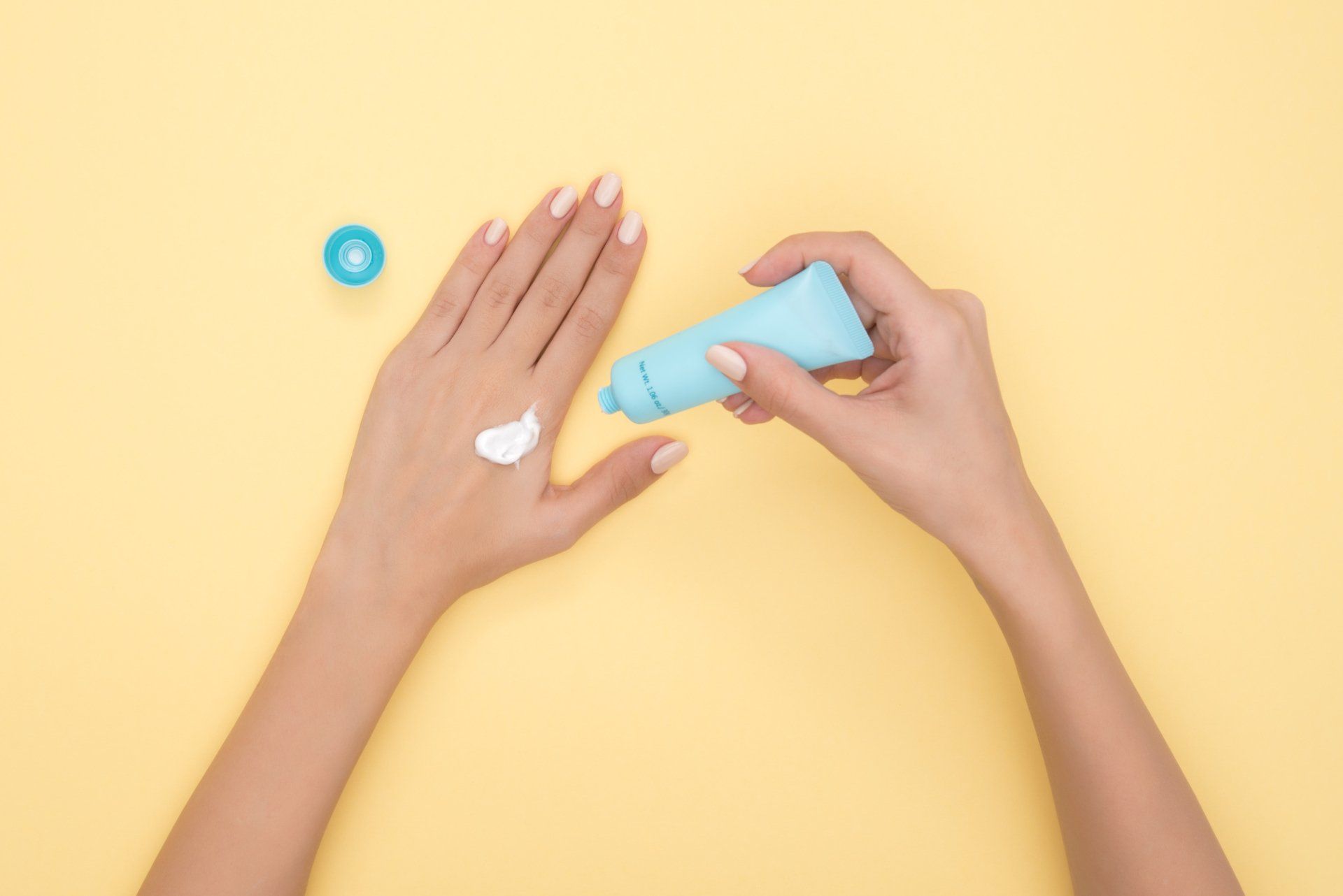 lotion being applied to skin