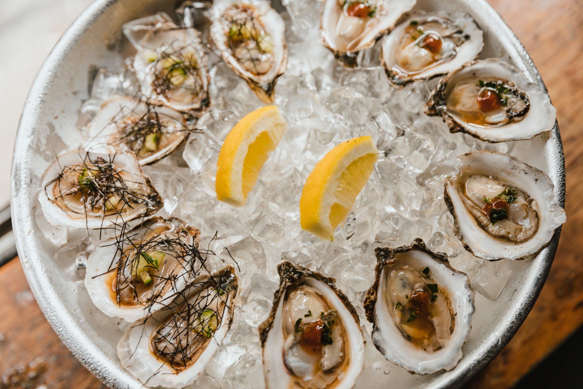 iced oysters