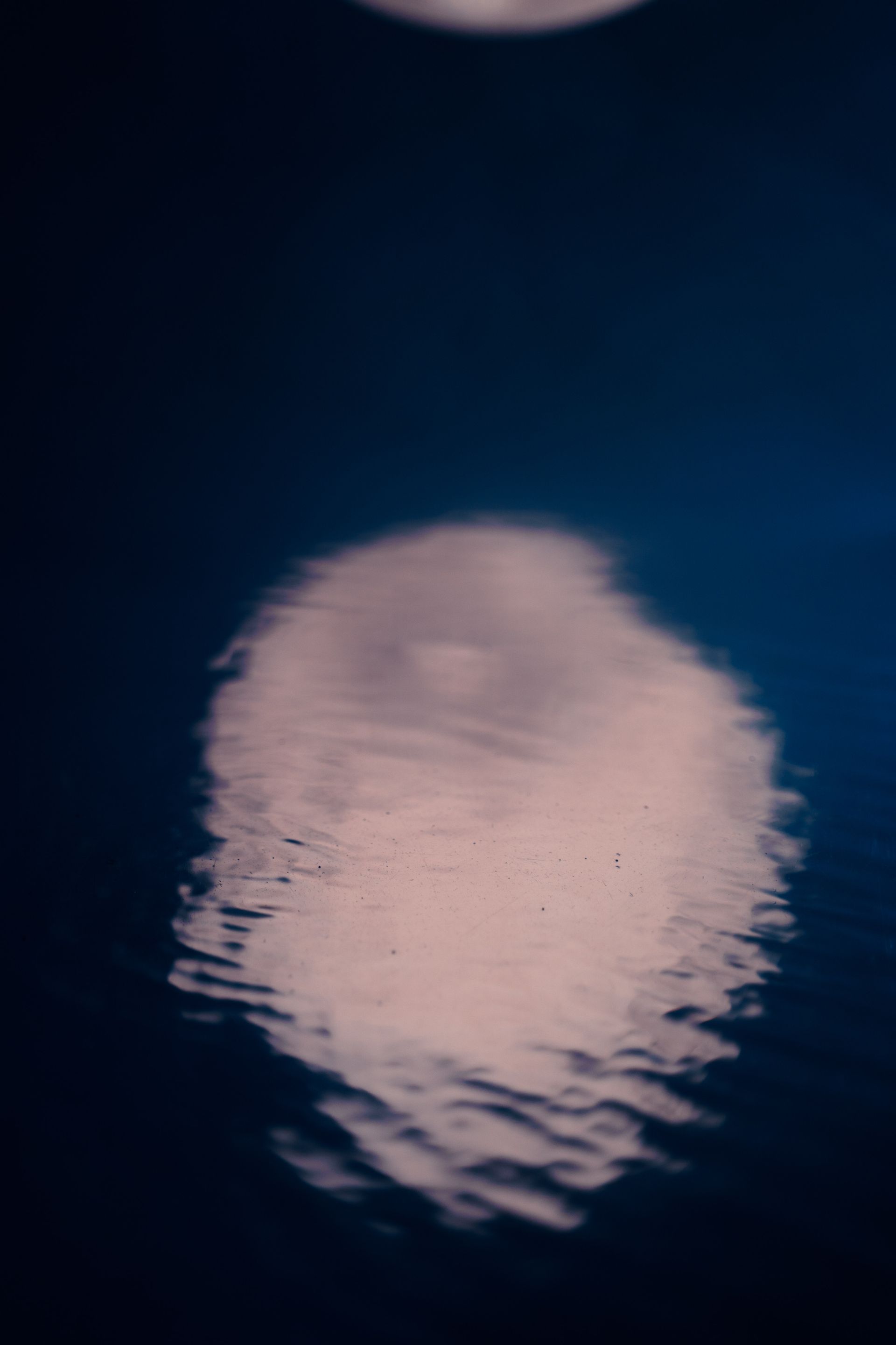 Reflection of moon on water