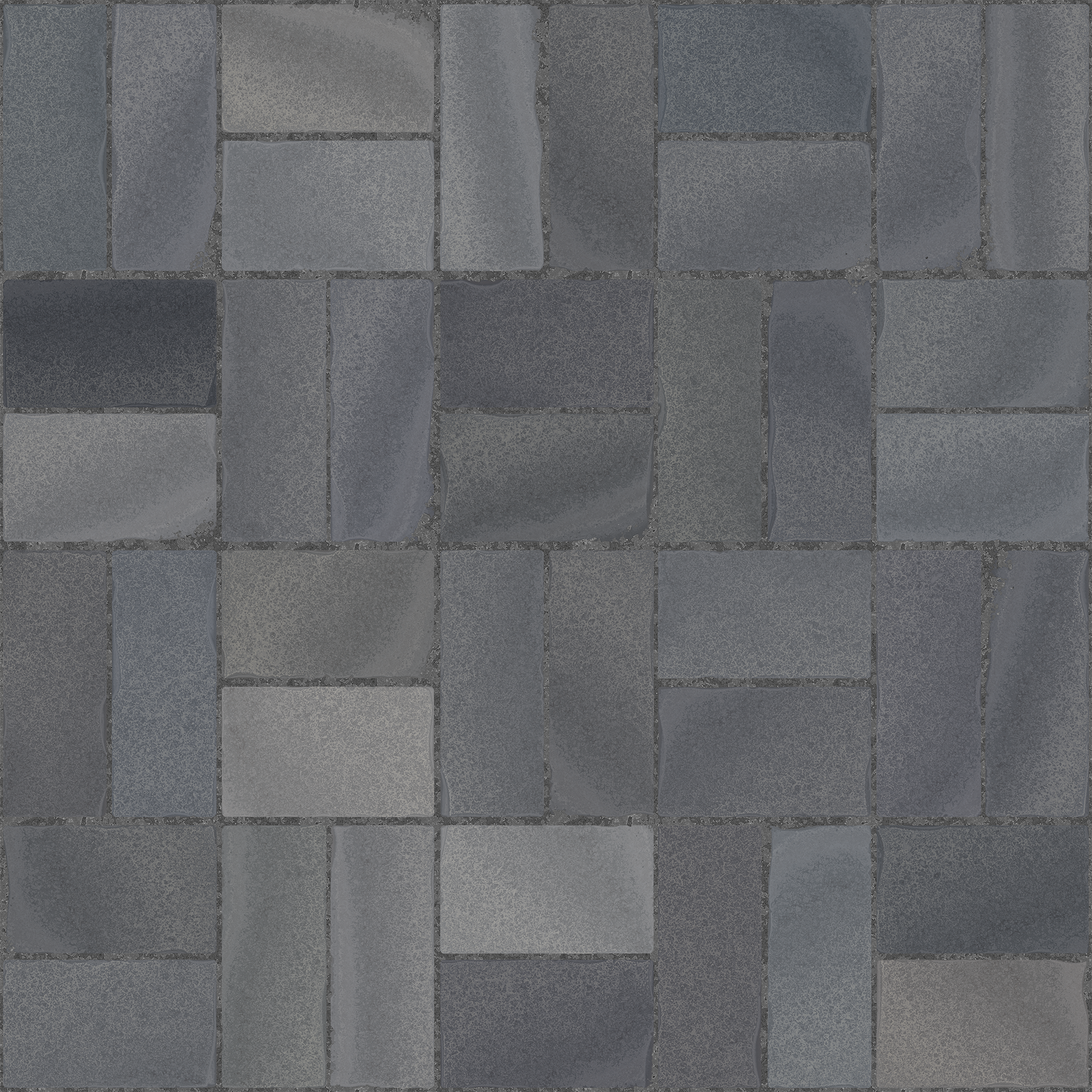 A seamless texture of a gray tile floor.