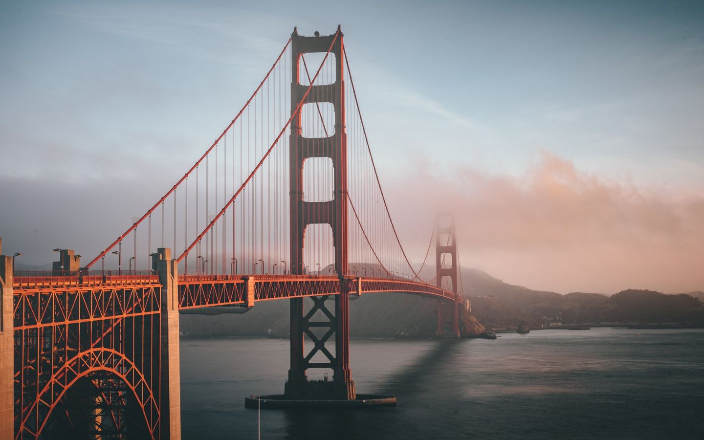 The San Francisco Golden Gate golden gate bridge is a suspension bridge over a body of water.