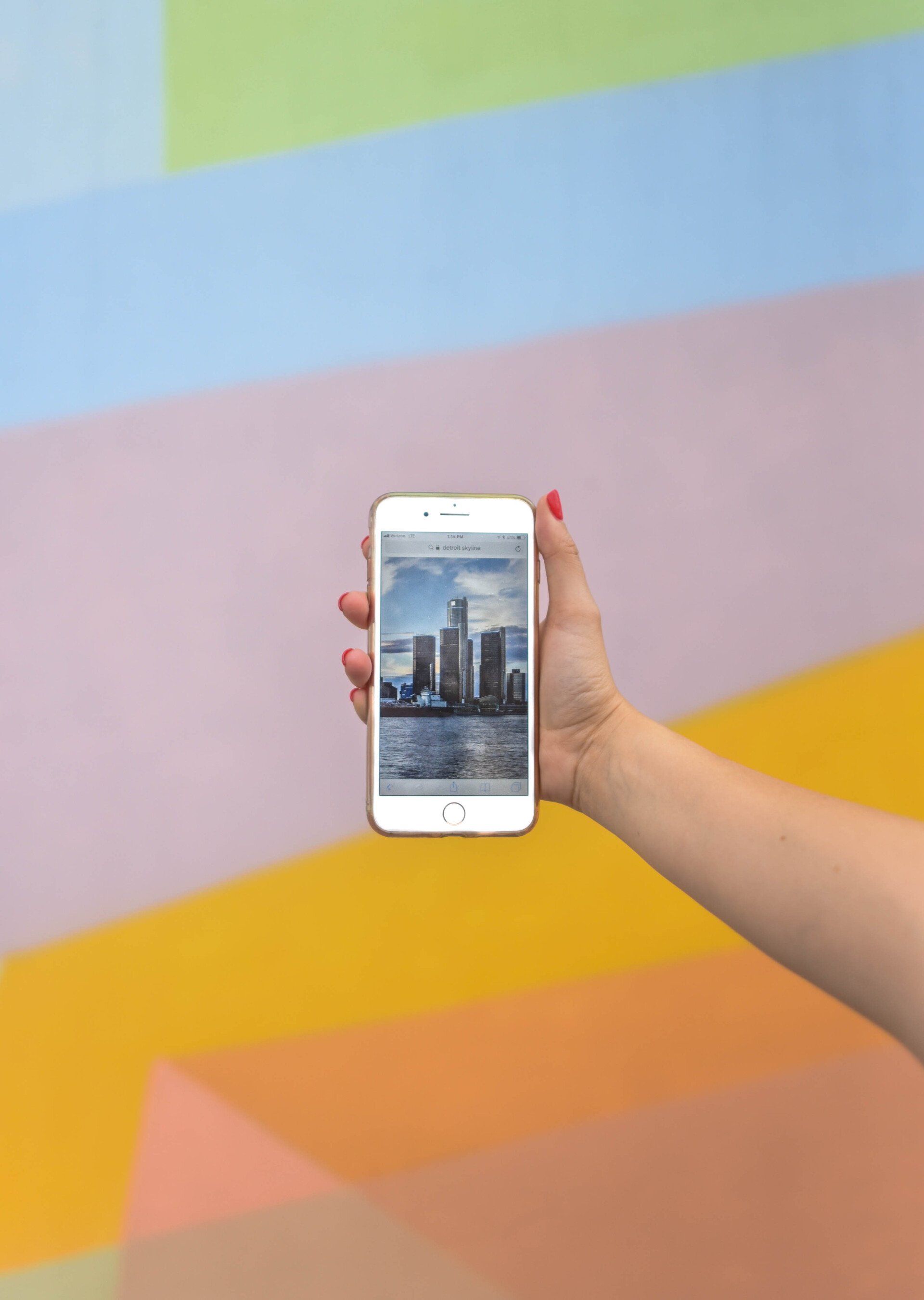 person holding a mobile device