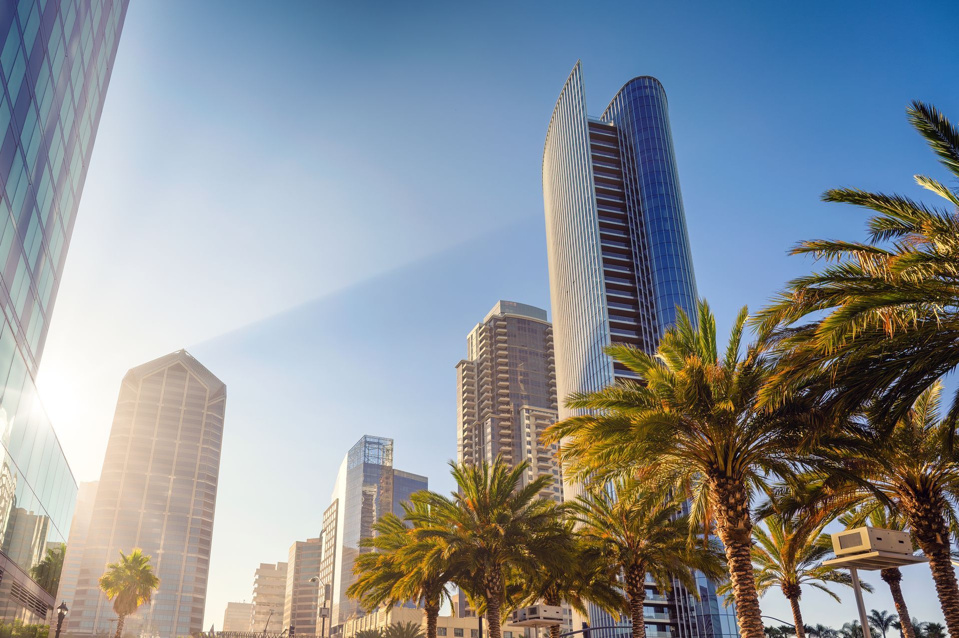 Photo of tall San Diego buildings