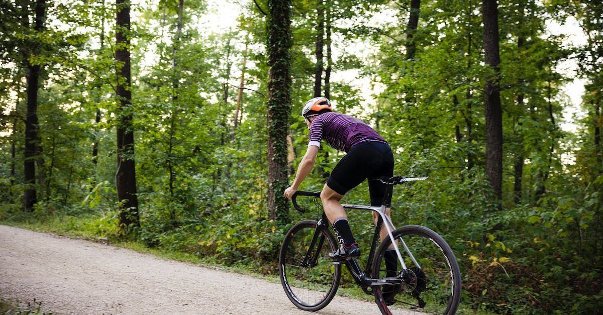 man biking