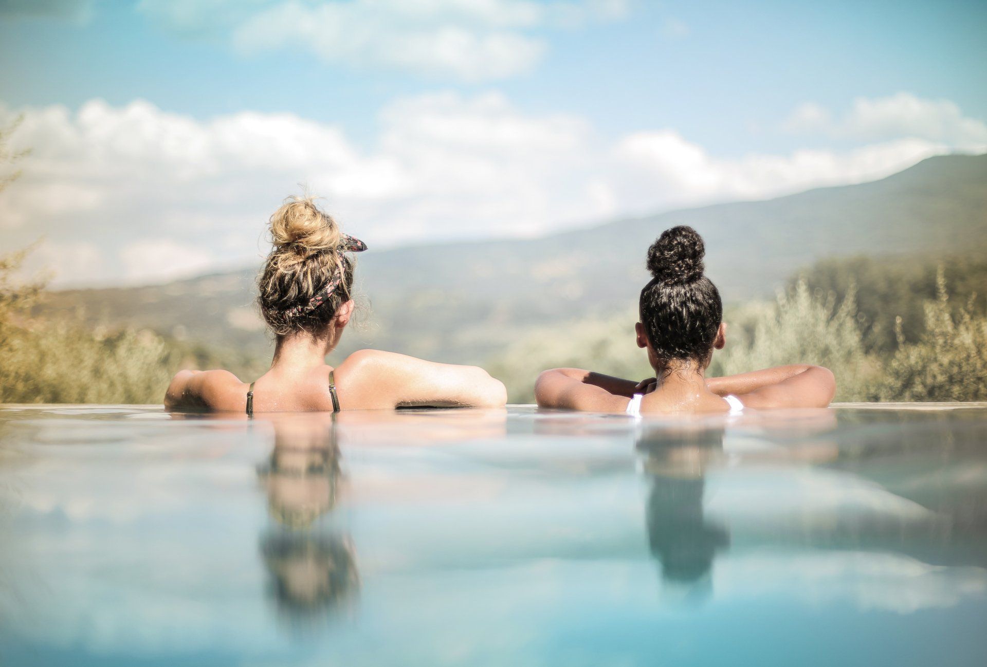 Woman in pool