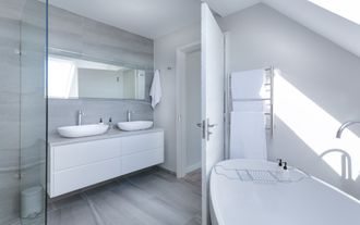Modern white bathroom