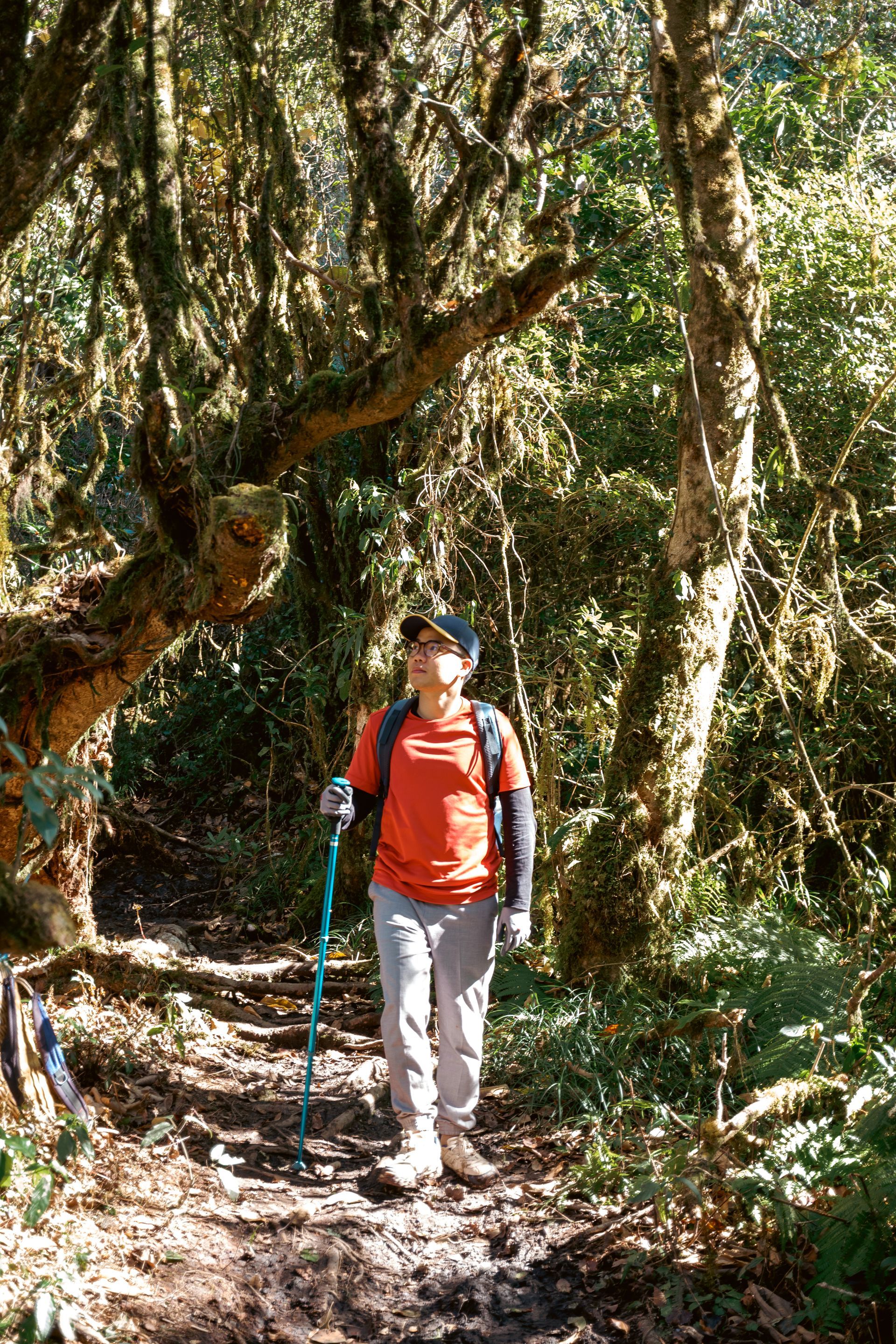 man hiking