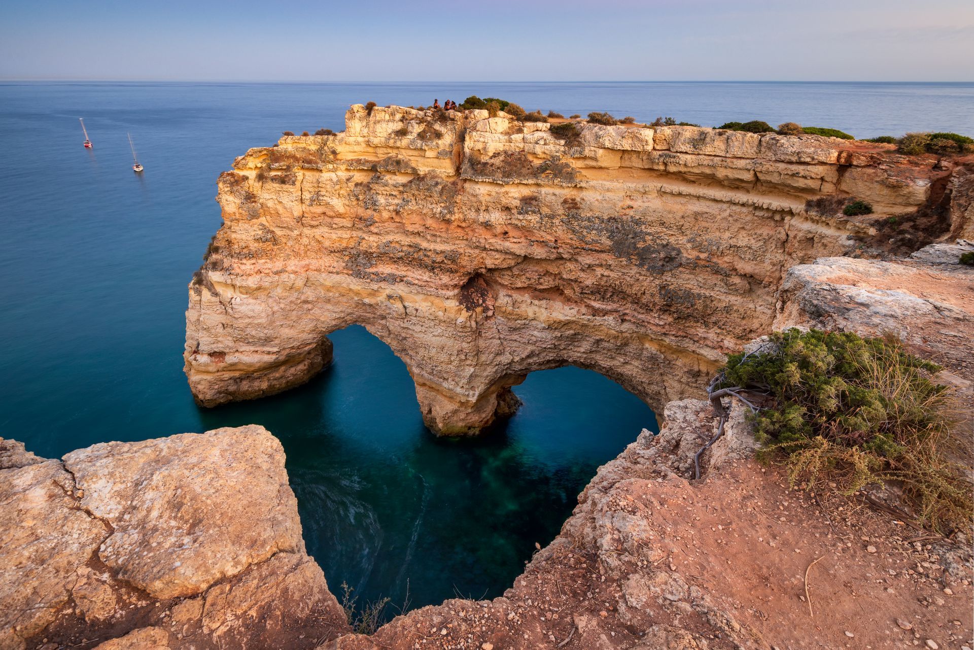 Marinha Beach in Algarve, Portugal.