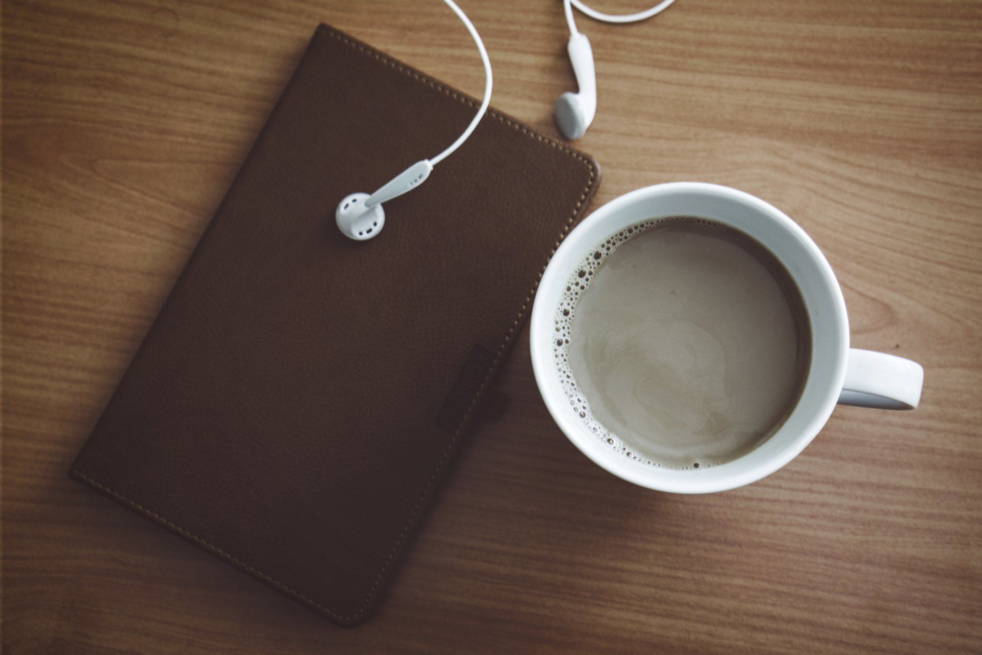 brun filofax och brunt kaffe