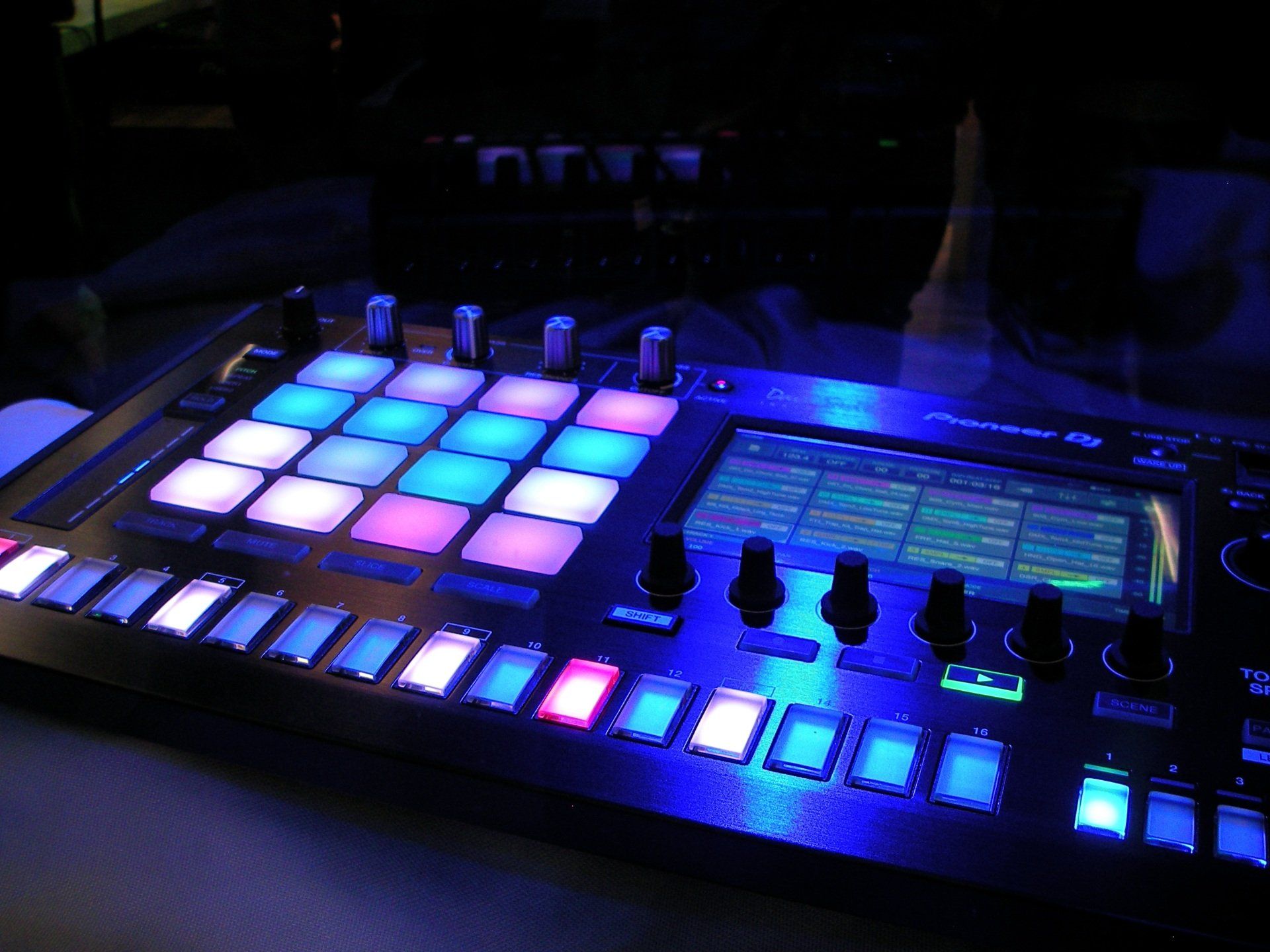 A pioneer mixer with a bunch of buttons on it