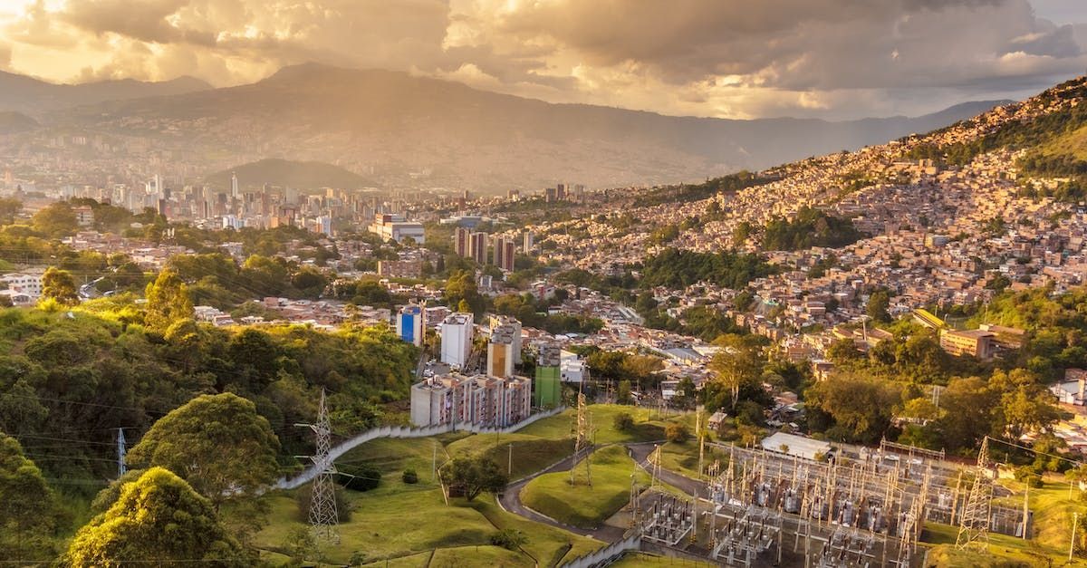 Medellin valley from the air
