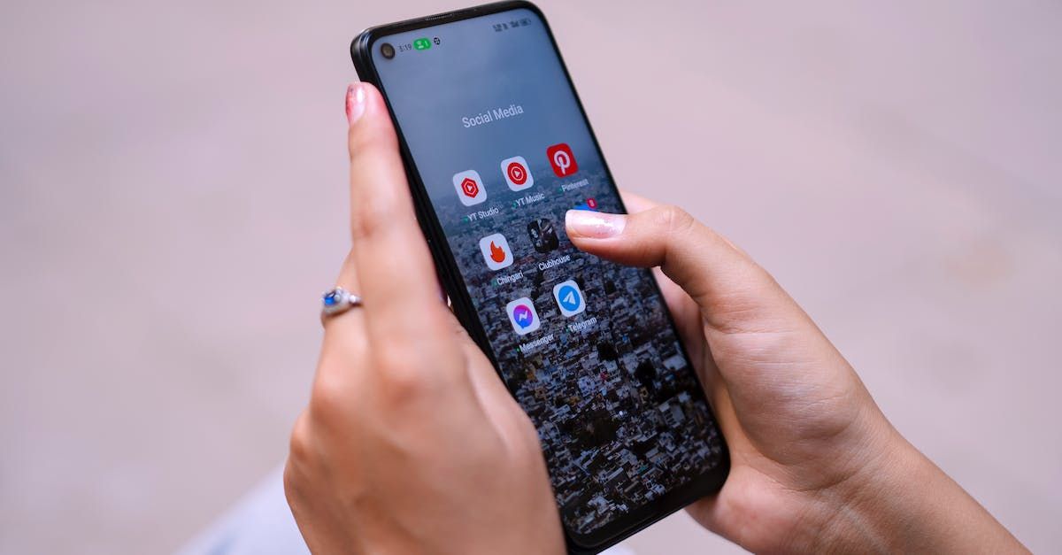 A person is holding a cell phone in their hands.