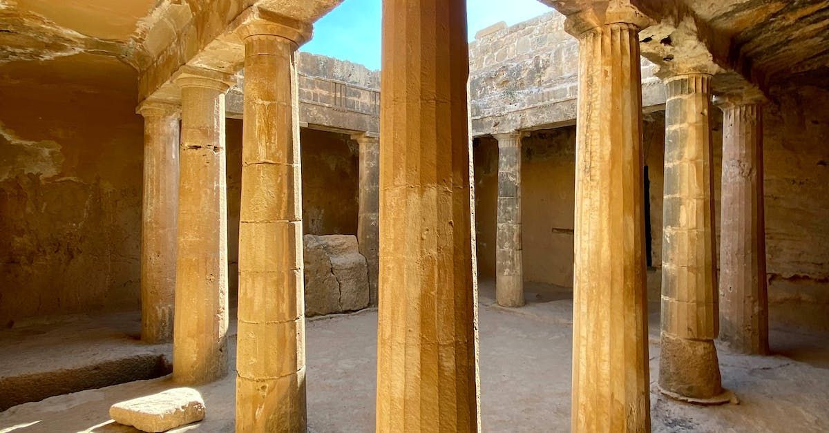 Archaeological Site of the Tombs of the Kings, a necropolis in Paphos, Cyprus.