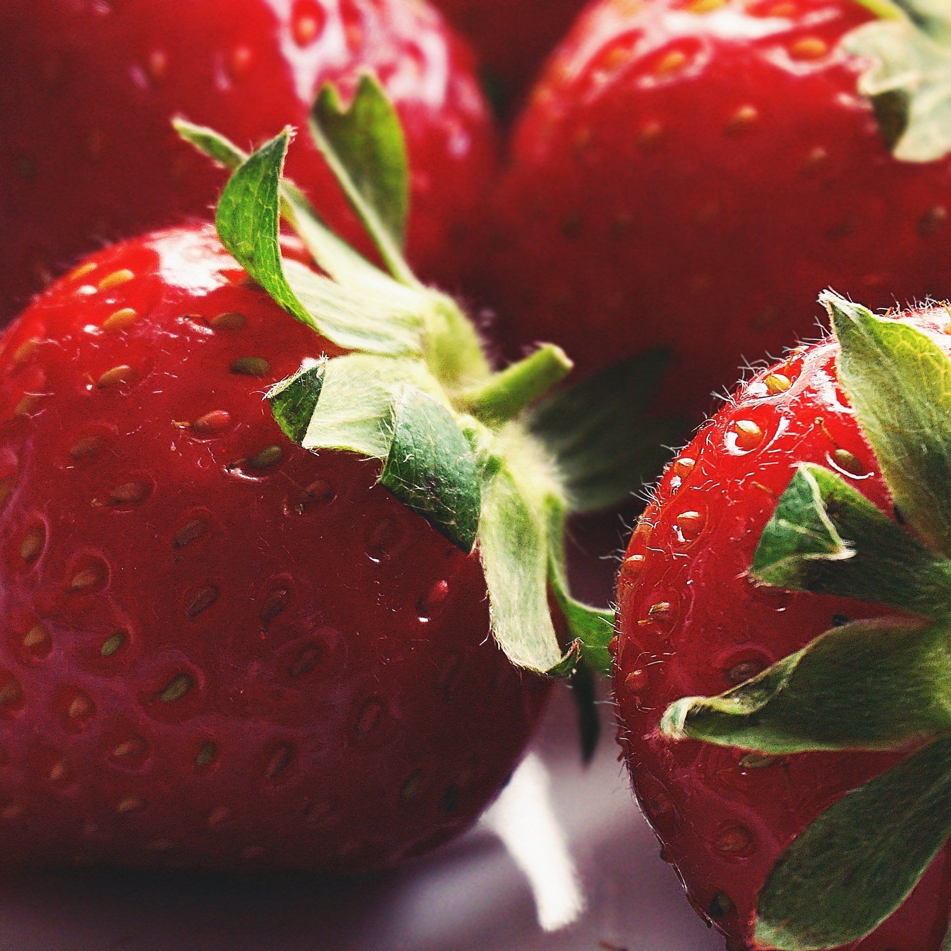 Lucious red juicy strawberries