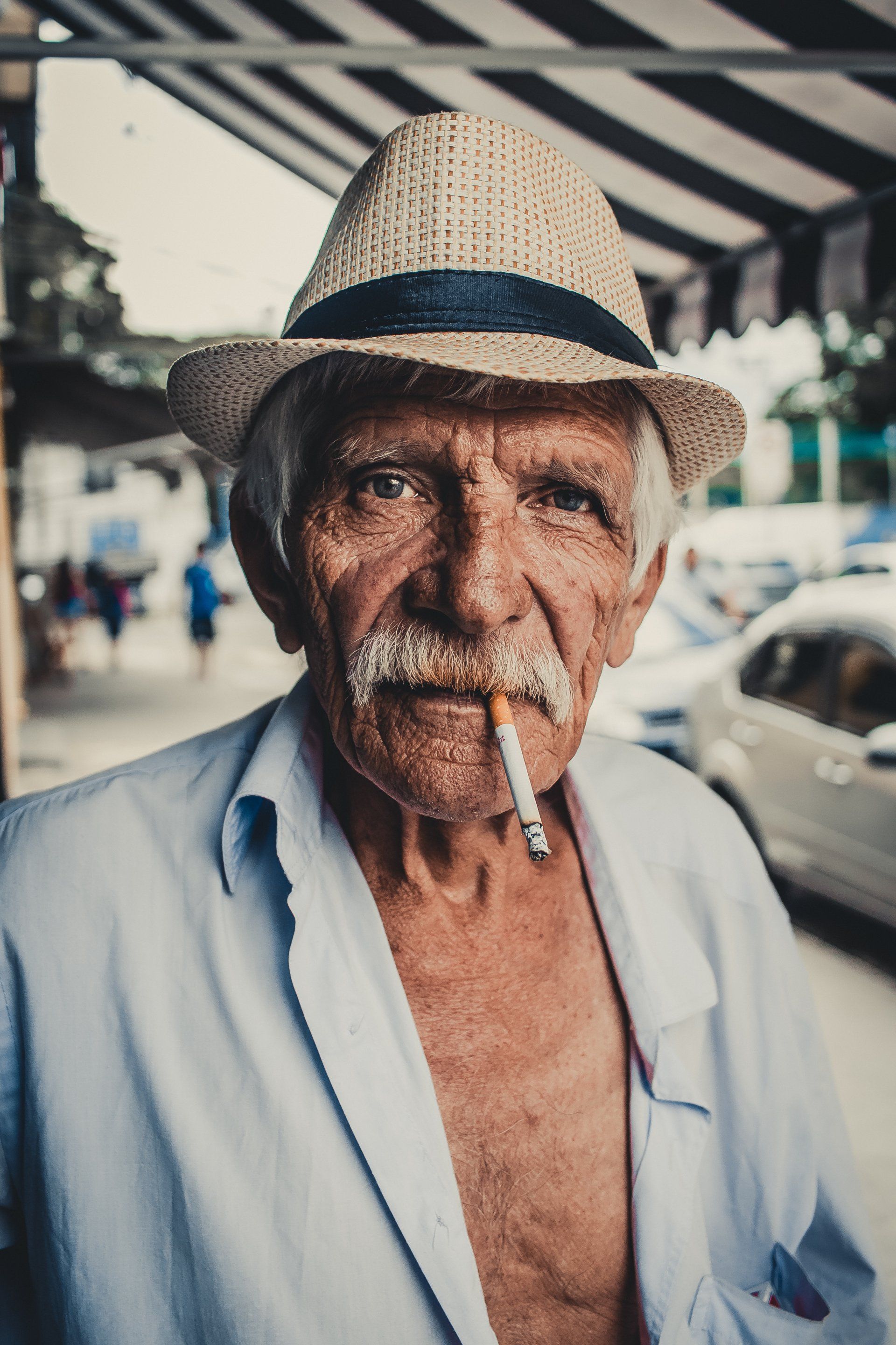 old man with hat