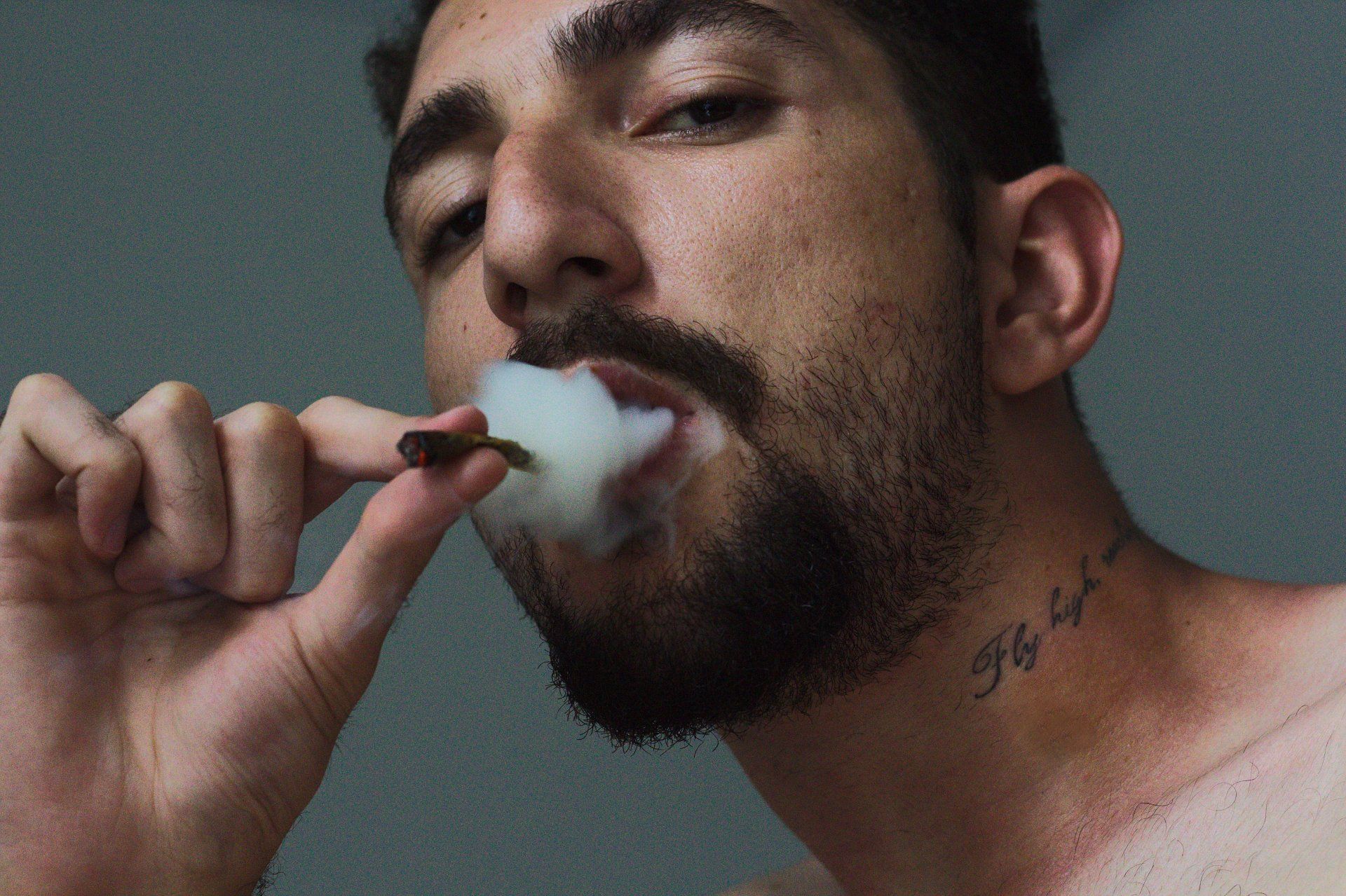 person using illegal substances
