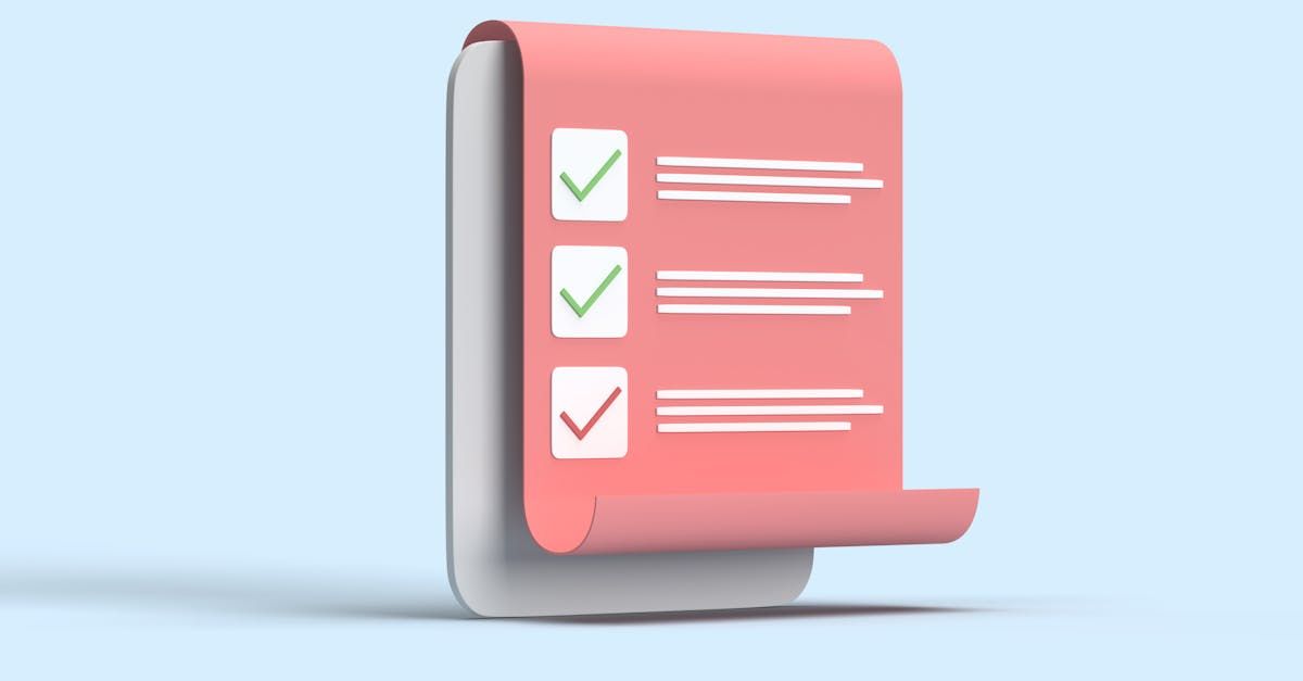 A 3d rendering of a checklist.
