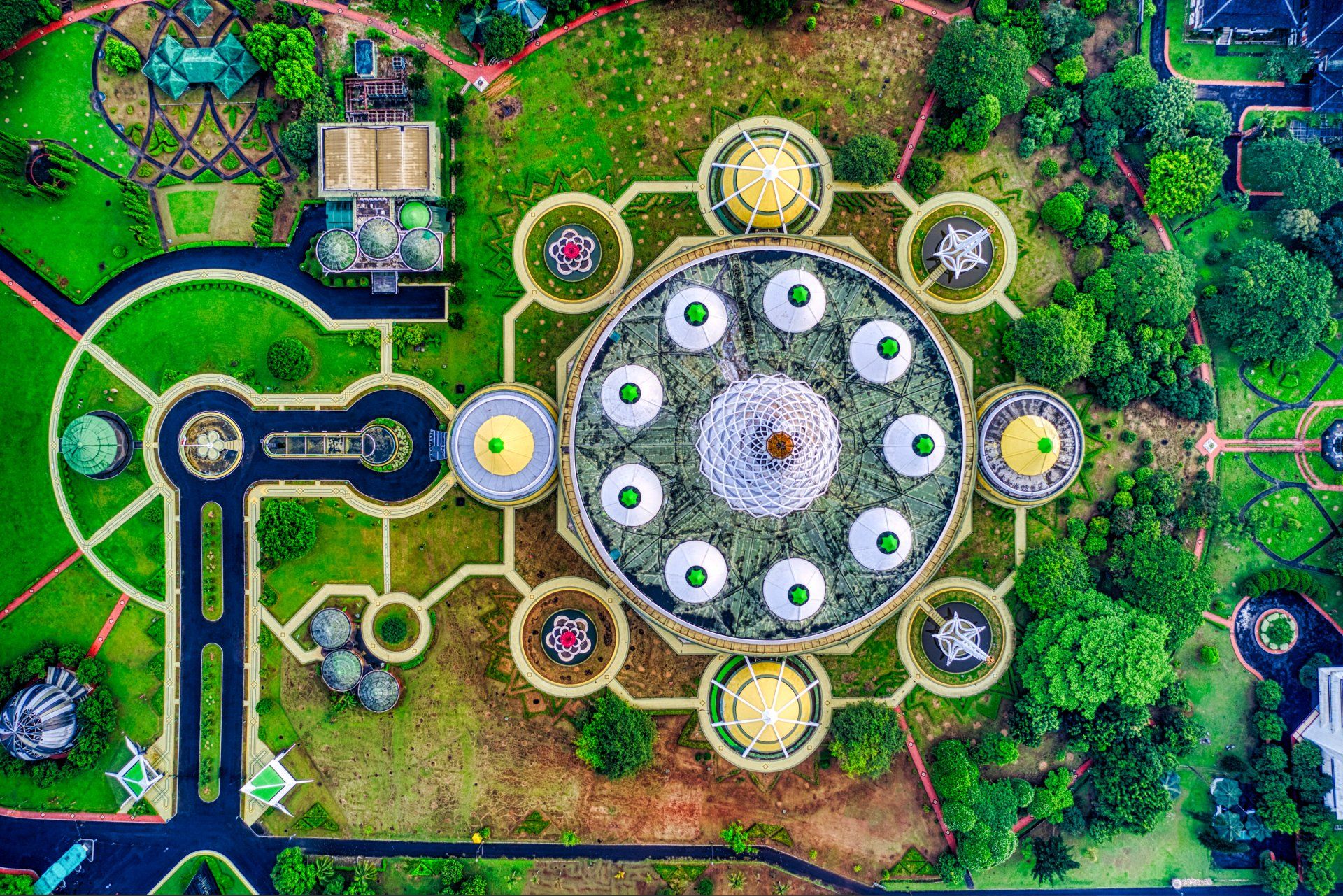 overview point of view of a designed landscape
