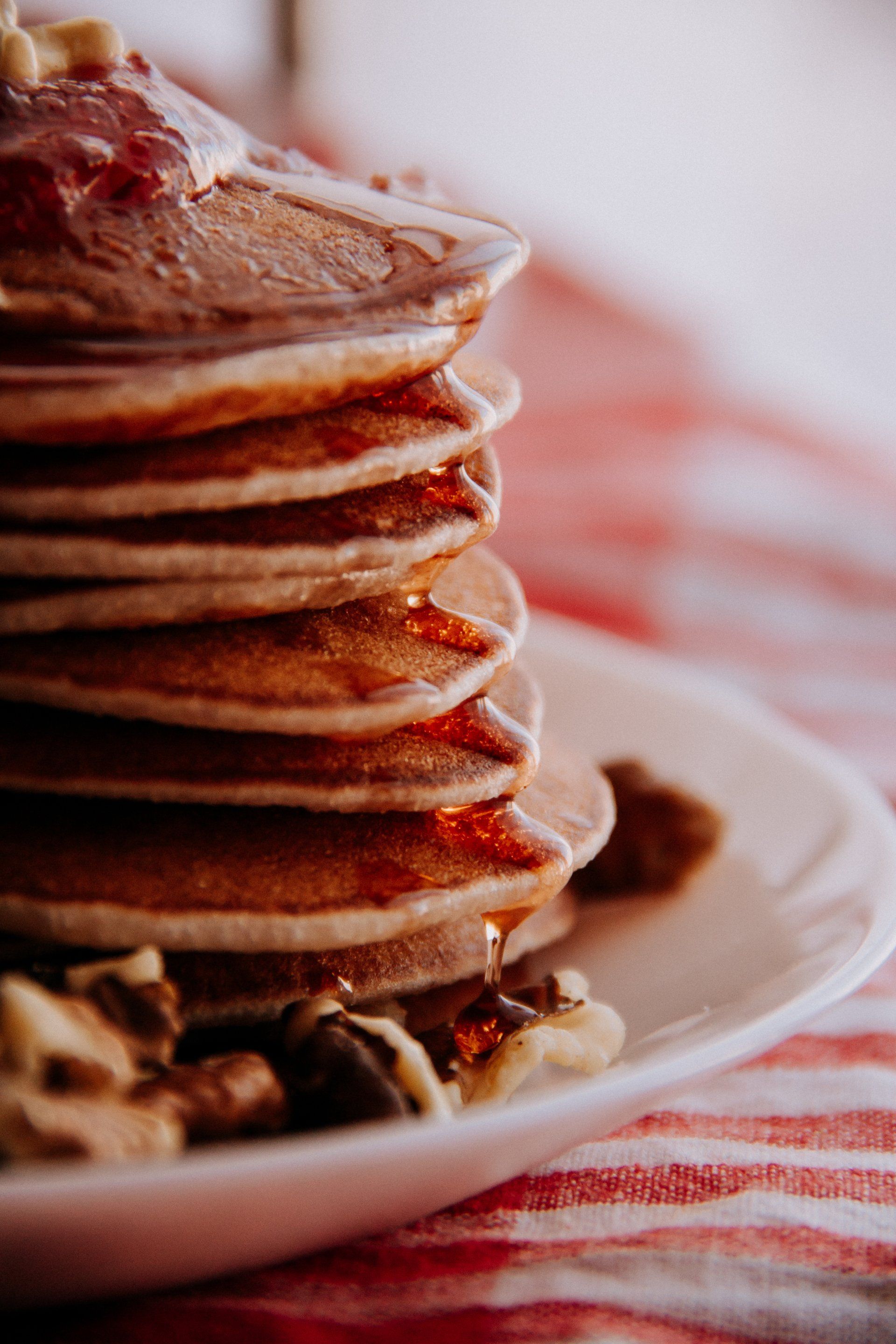 A stack of pancakes