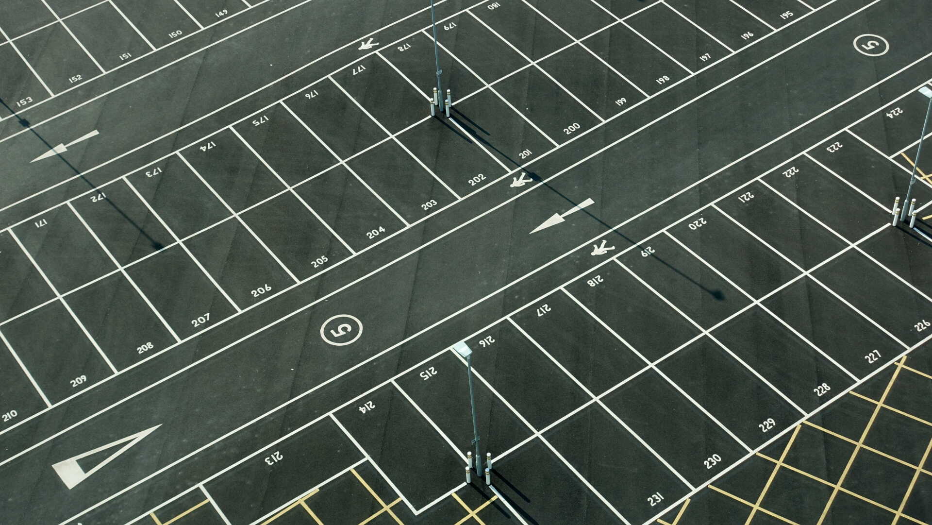Aerial View of Newly Paved Parking Lot in Buffalo, NY