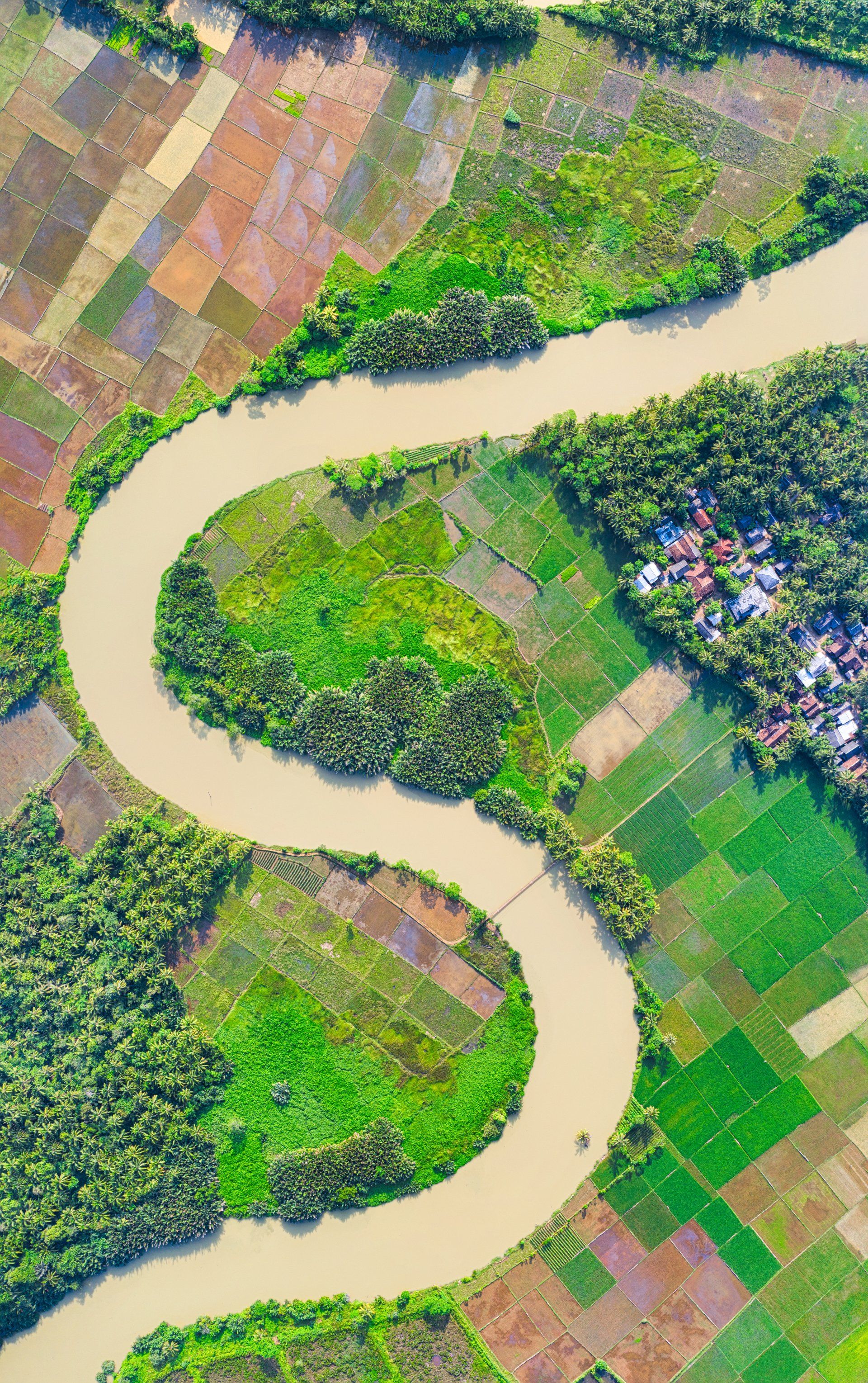 aerial view of a land with its topography