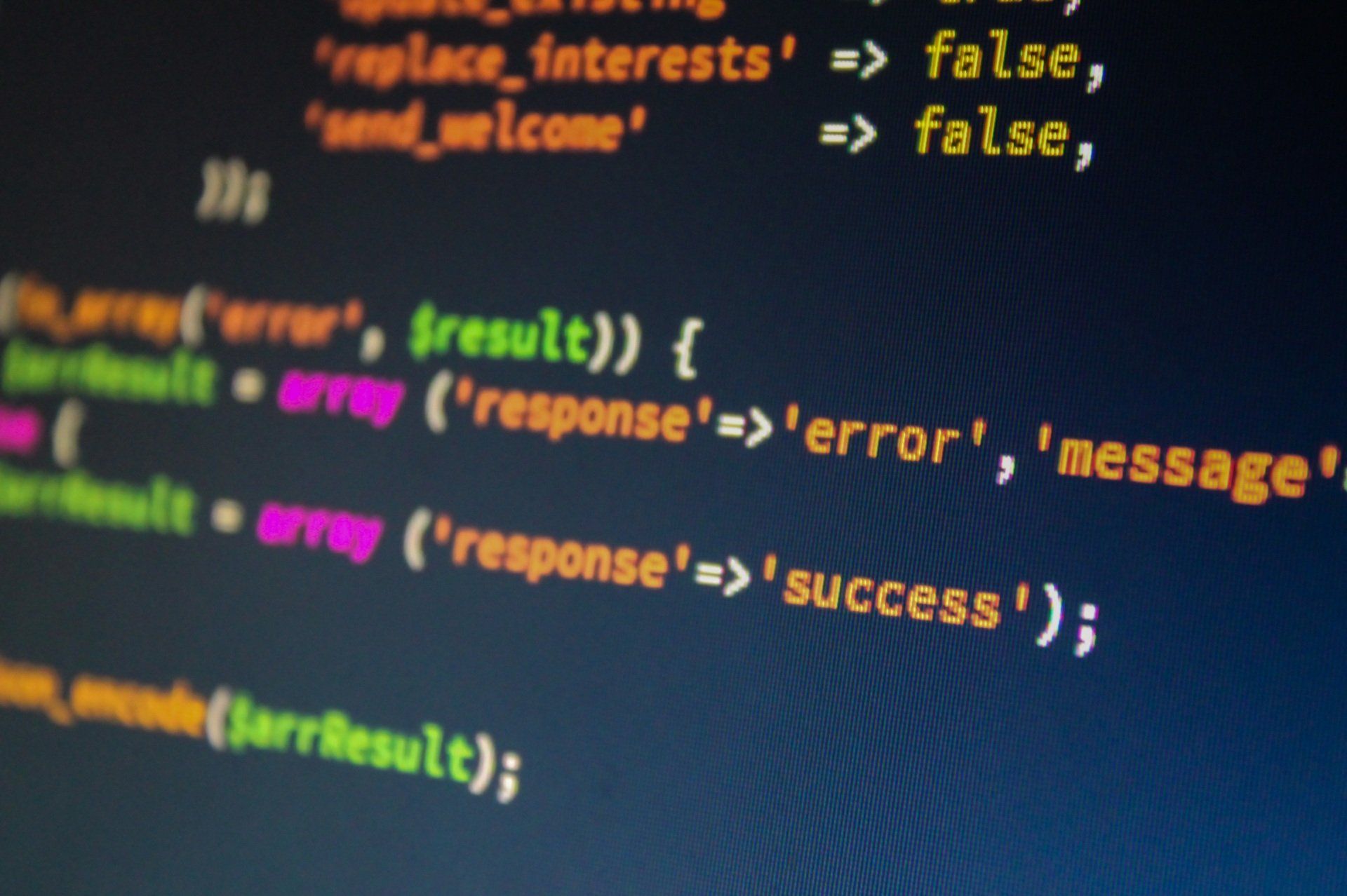 A computer screen with a bunch of code on it