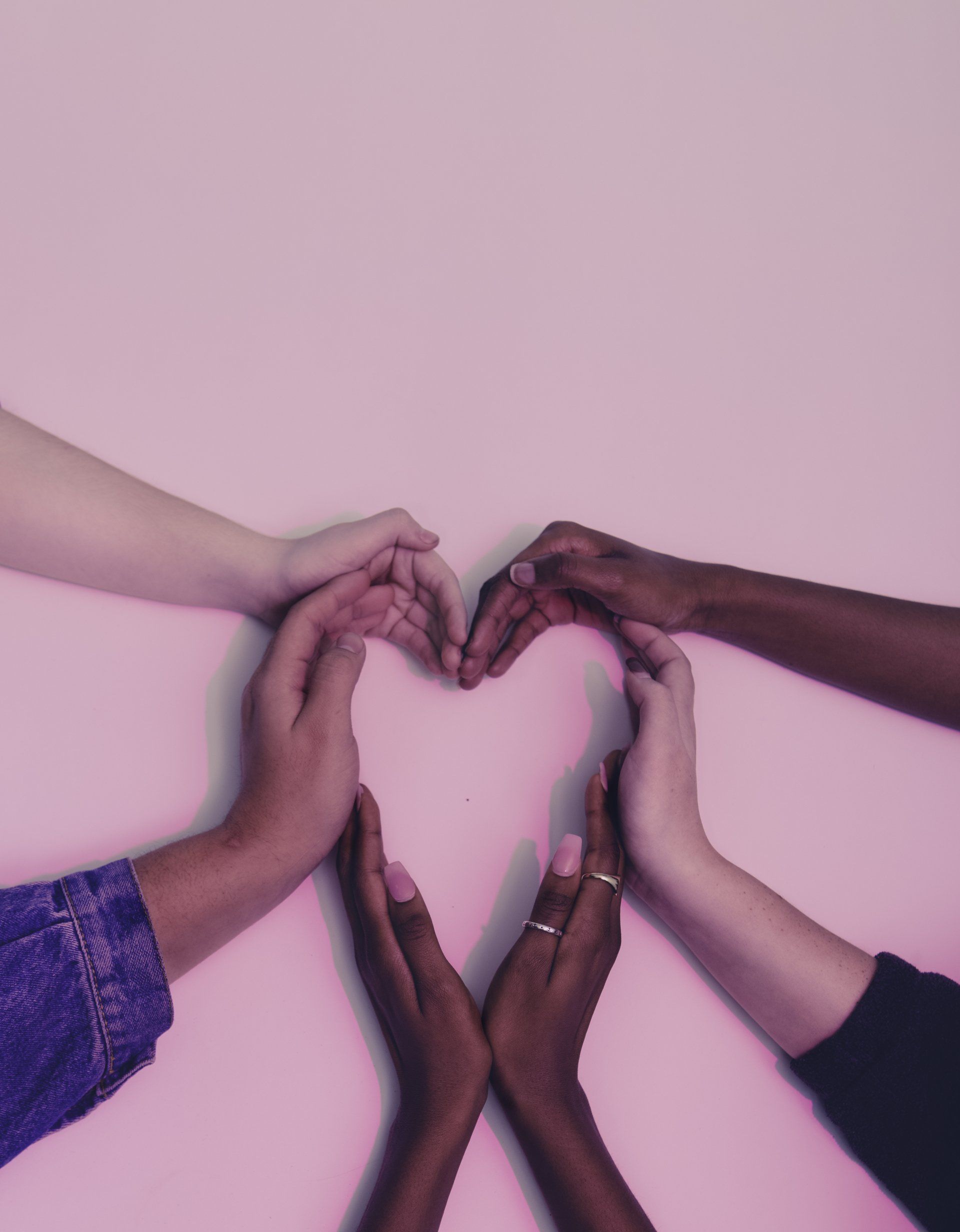 Hands making the shape of a heart