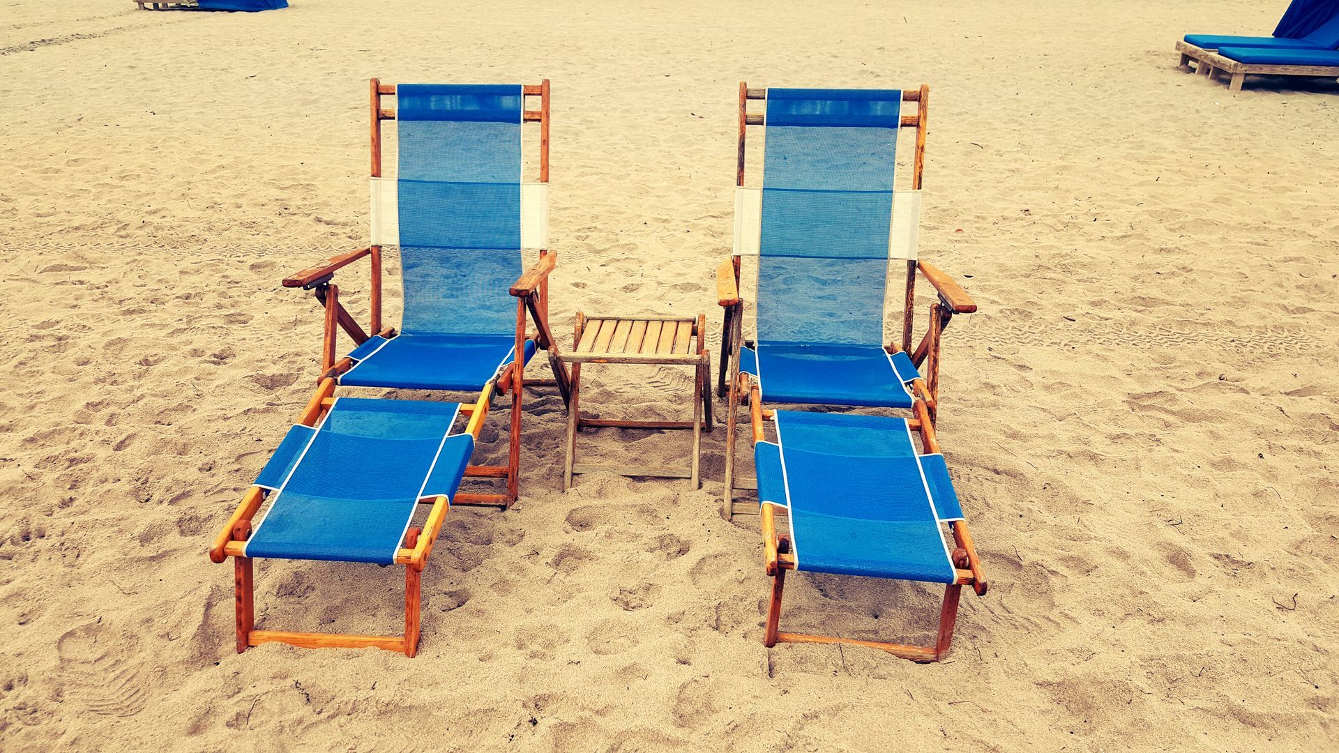 2 Wooden Sun Loungers Repaired