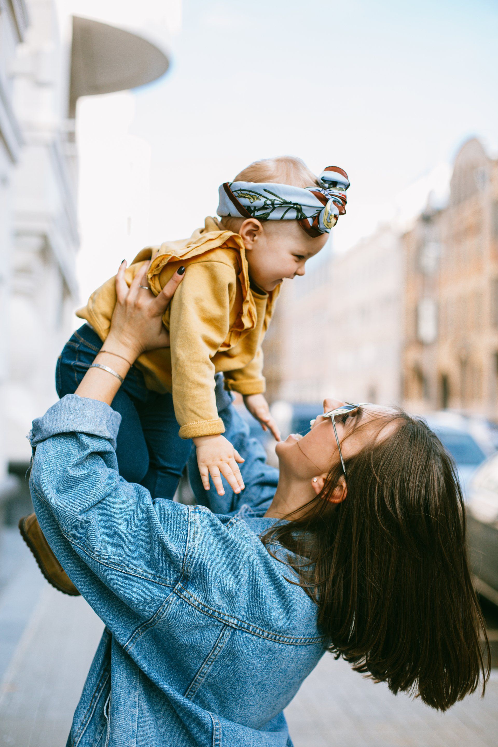 Happy mother and child