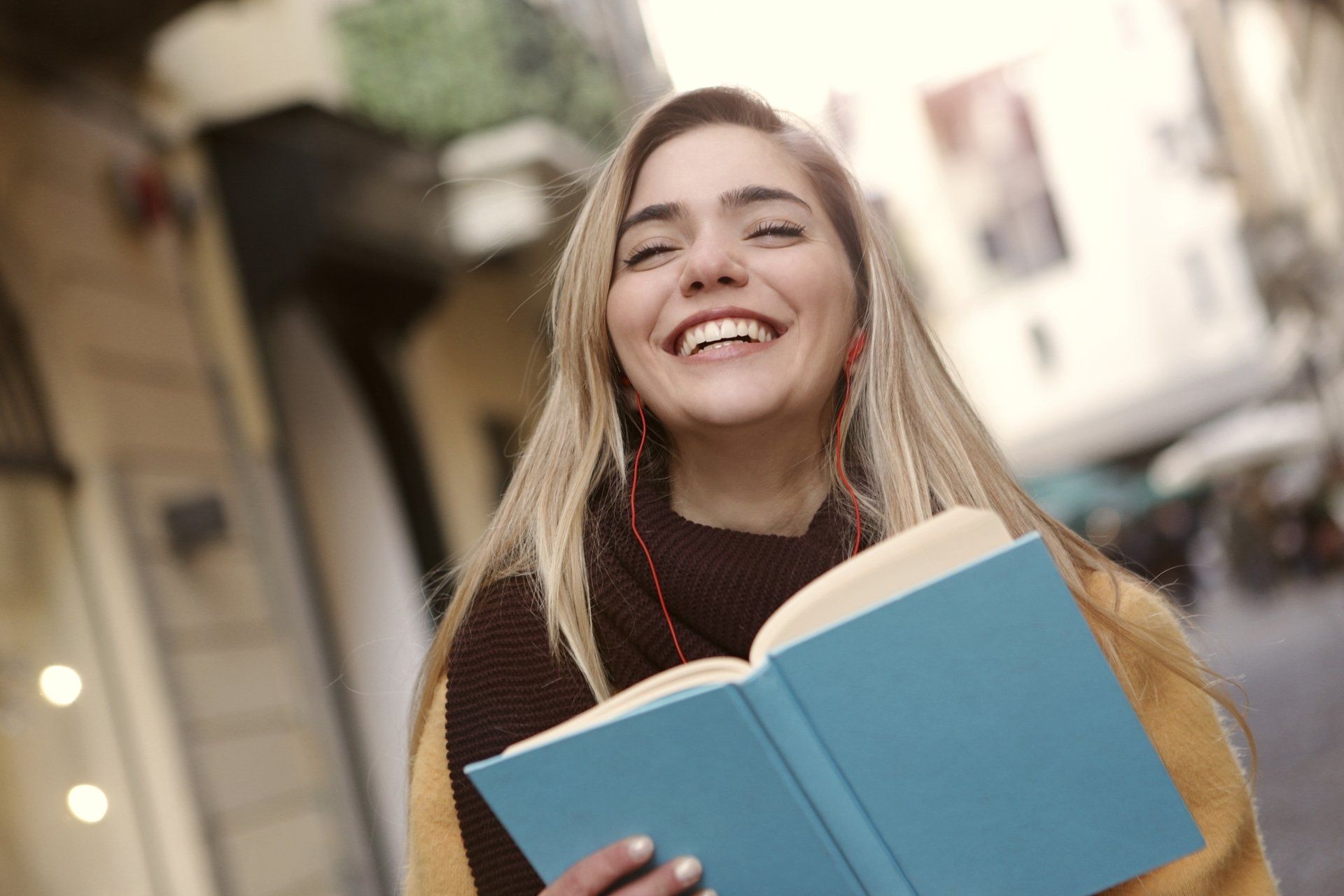 student with book