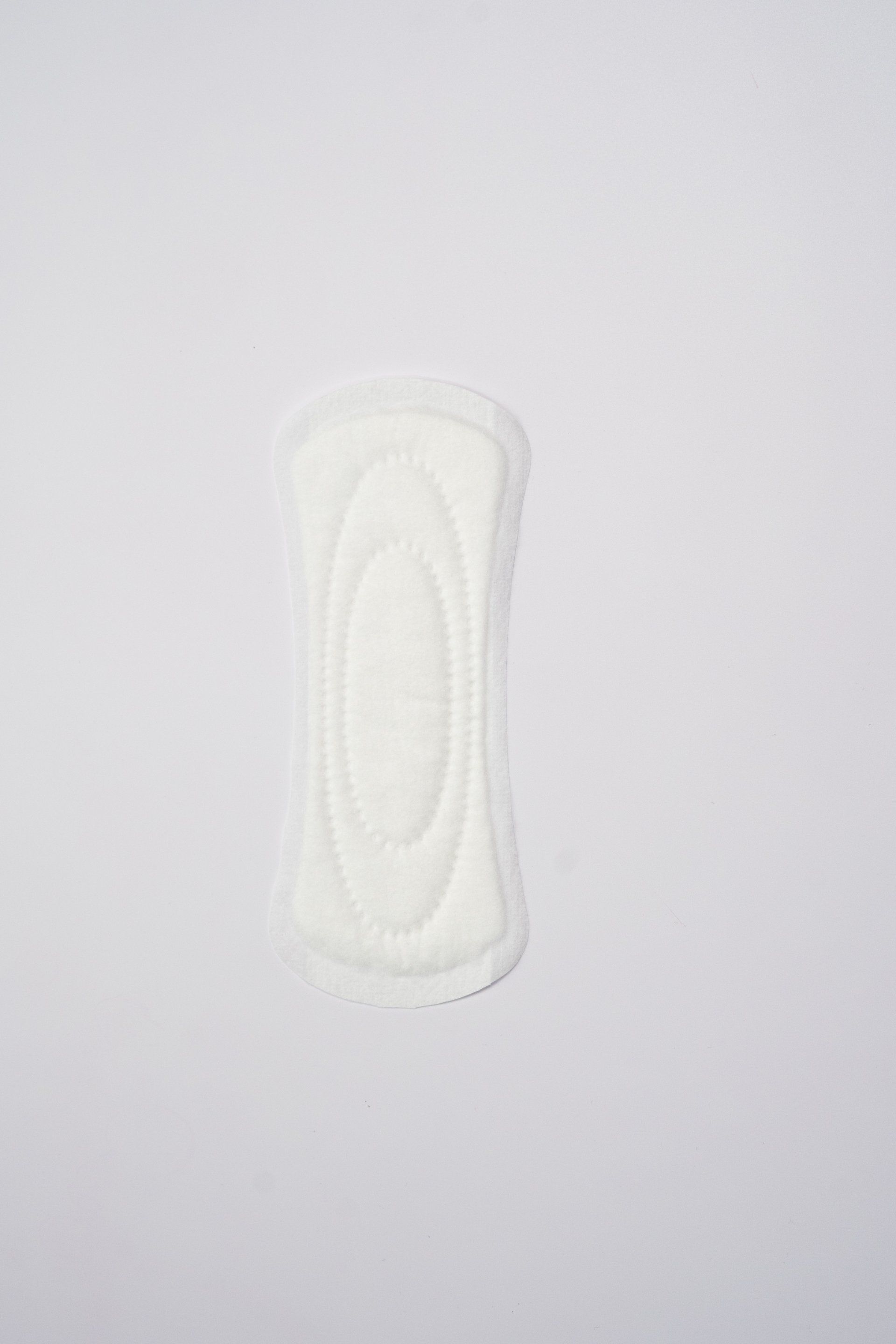 White sanitary pad on a white background.