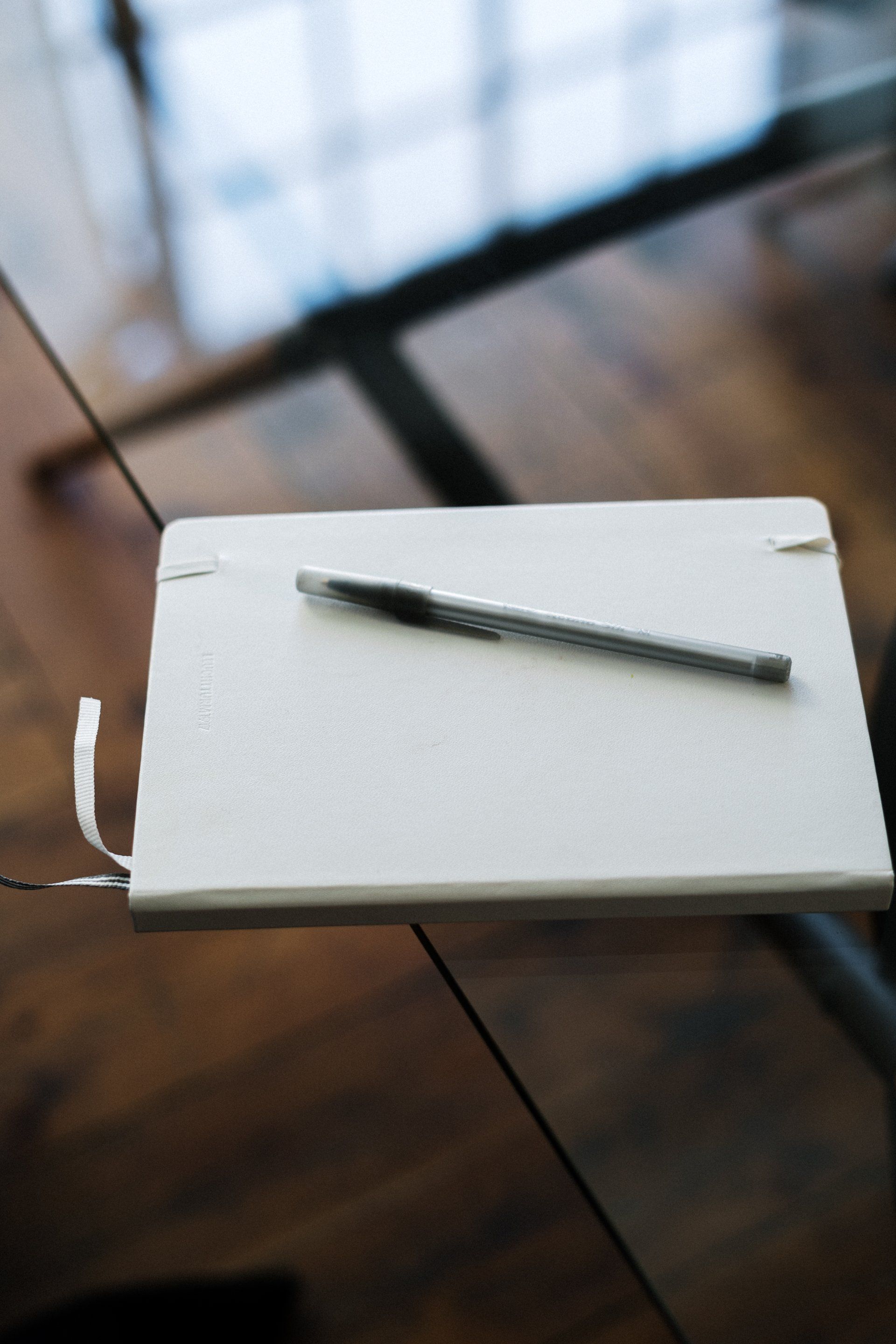 notepad on table