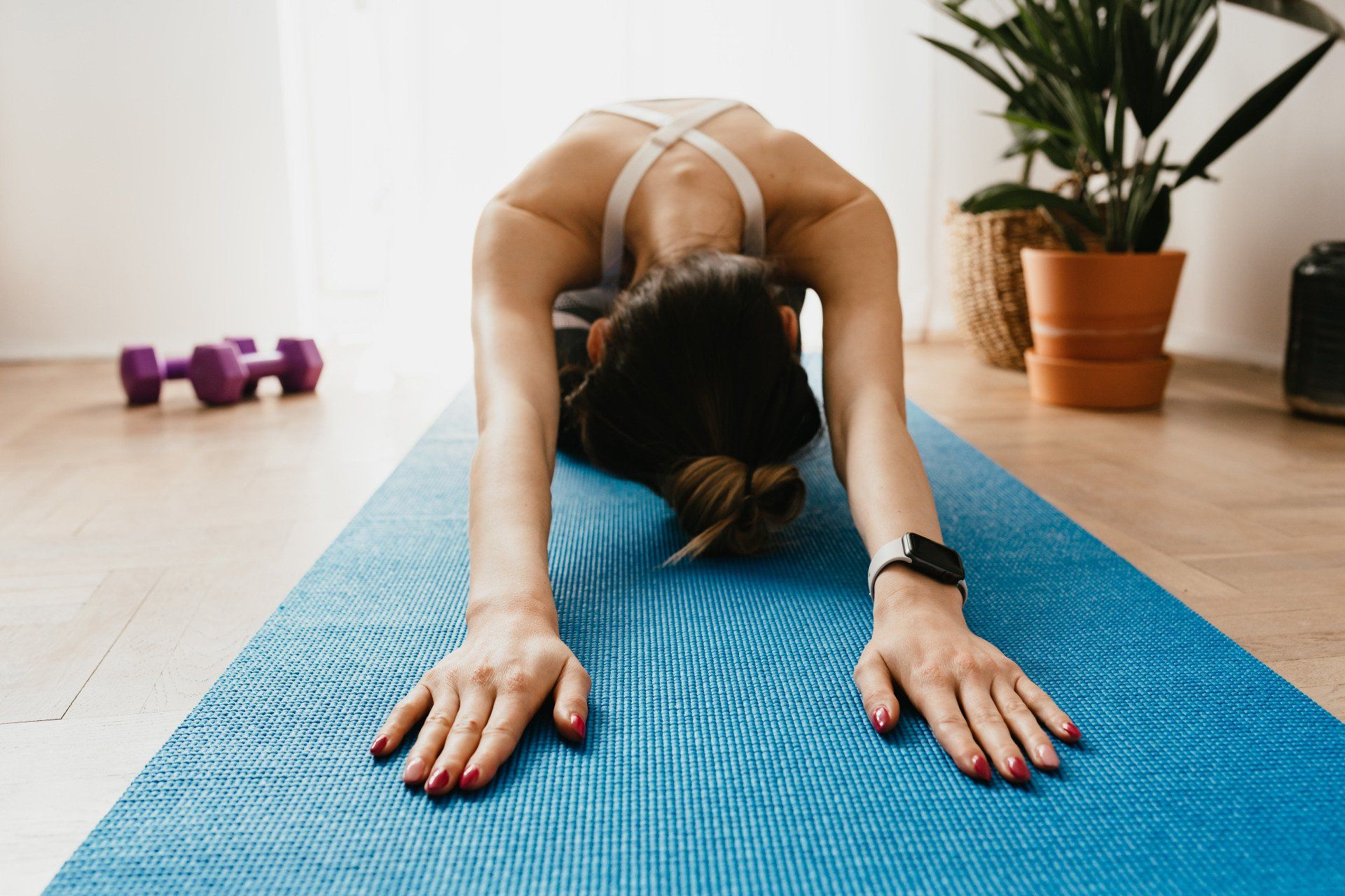 Yoga op mat