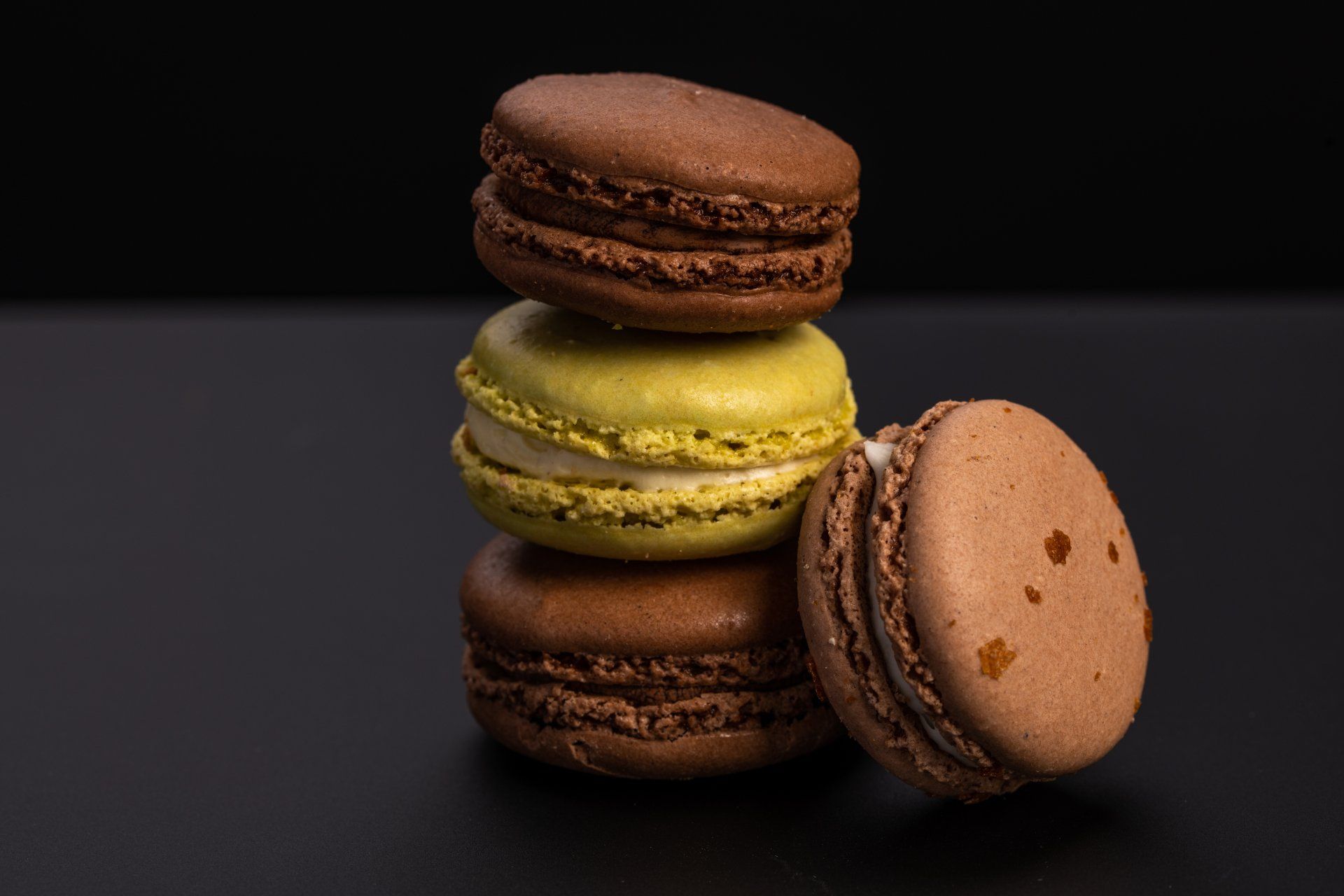 Jennifer's Brown and yellow macarons