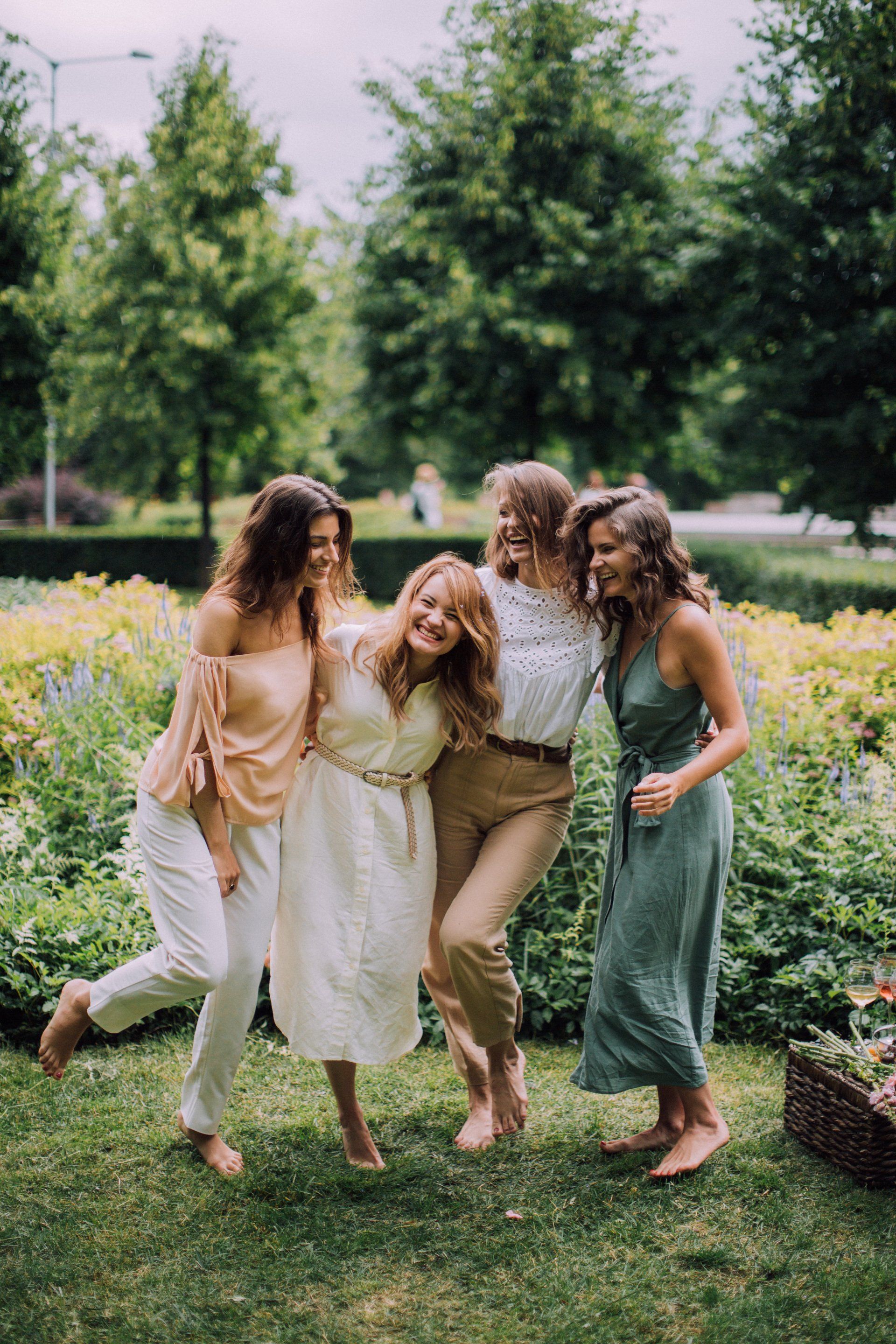 Group of women laughing outside