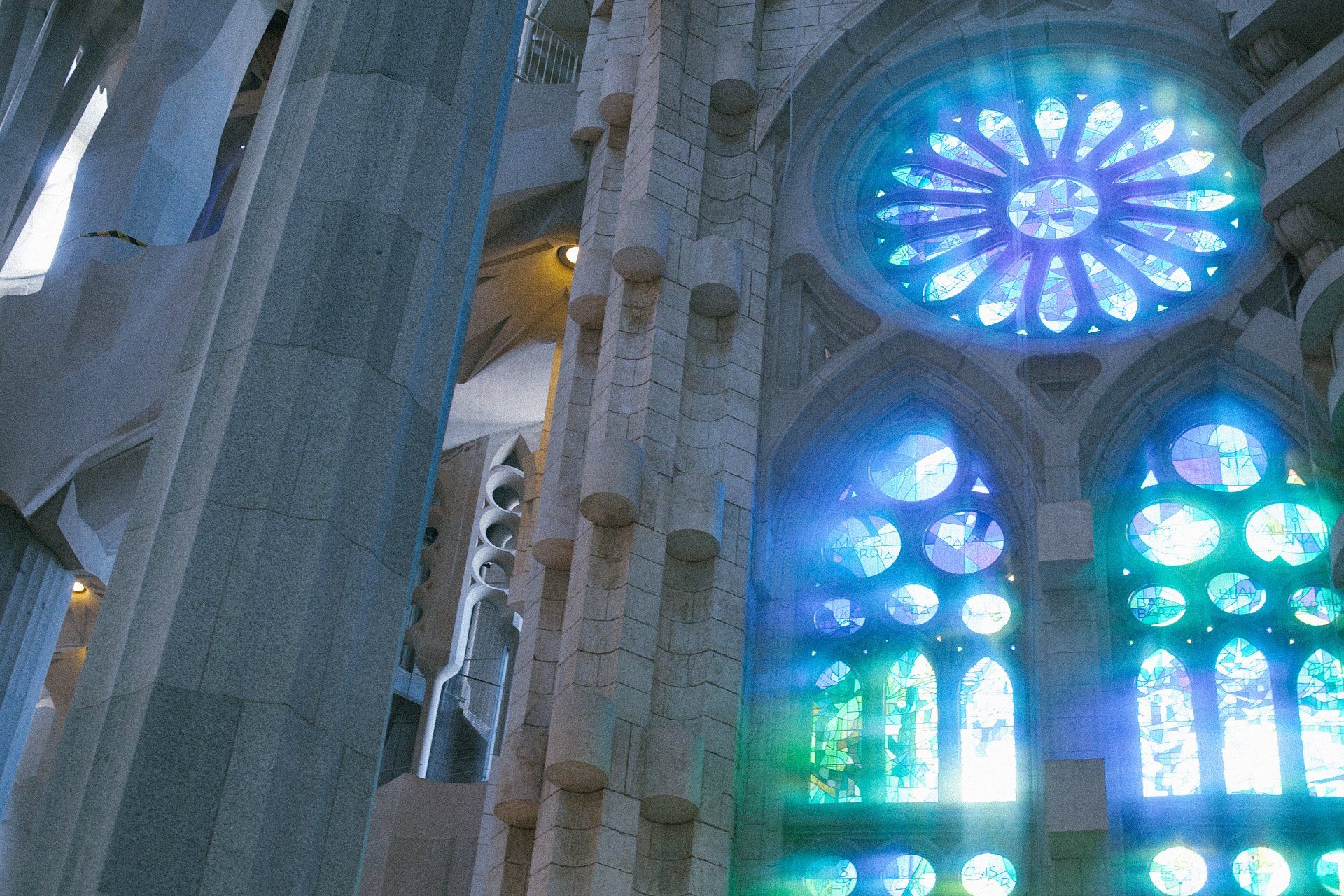 A building with a lot of stained glass windows