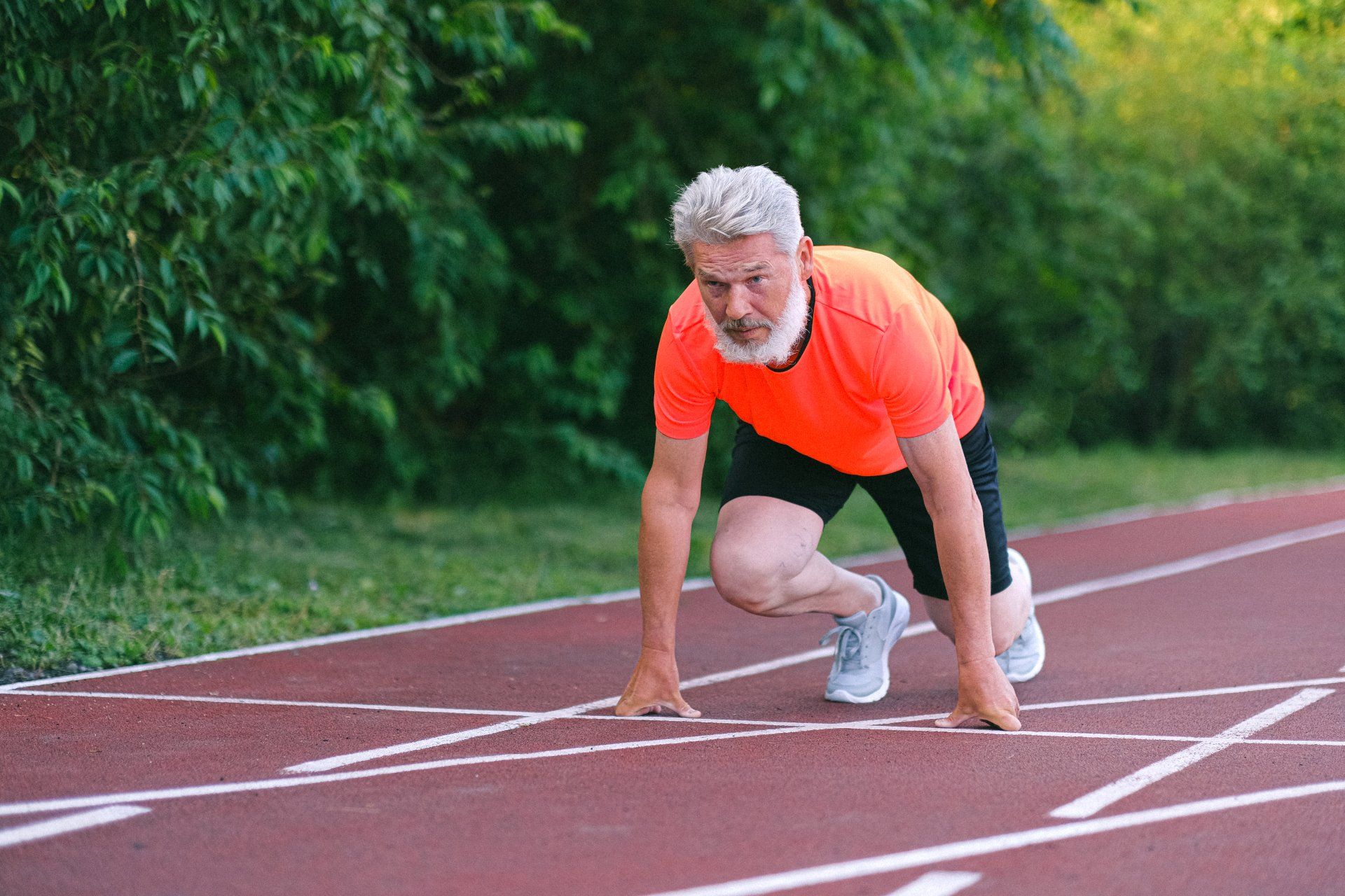 senior running