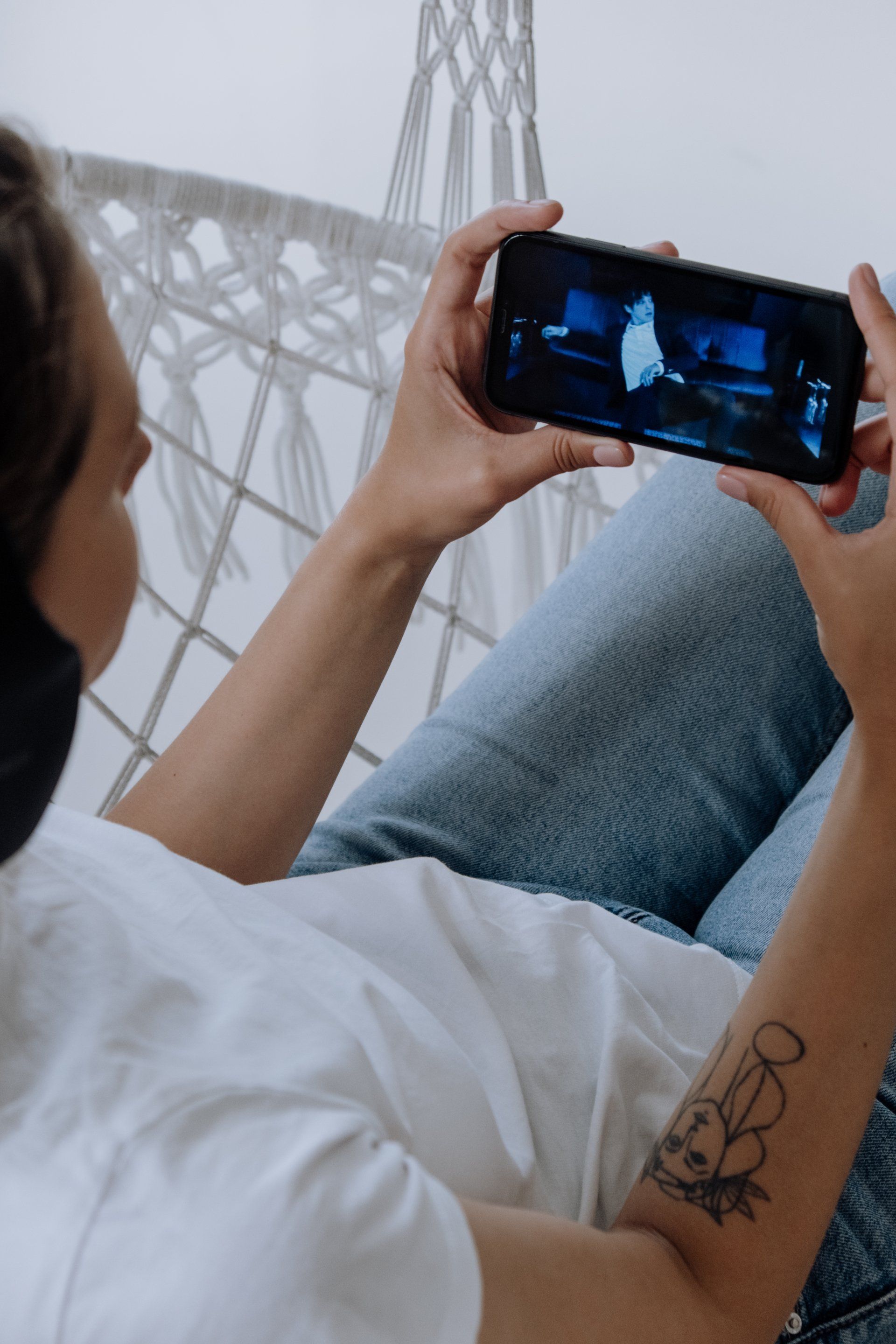 Watching YouTube Shorts on a cellphone