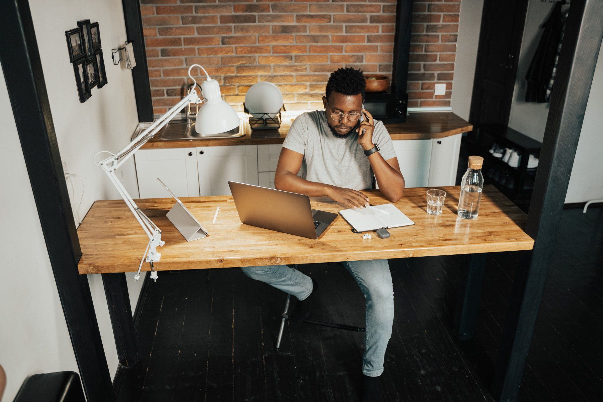 man with laptop