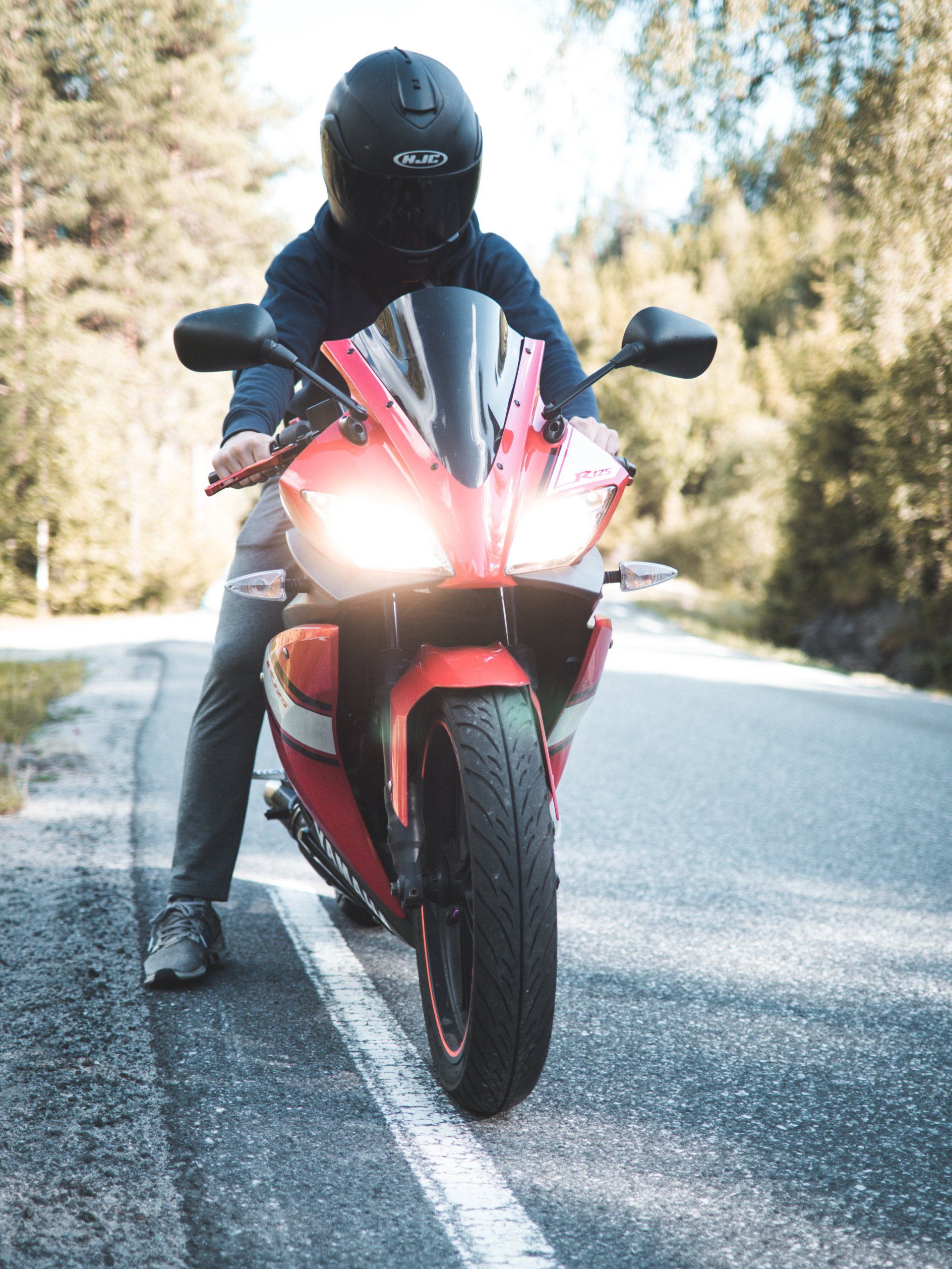 beautiful motorcycle is protected with insurance